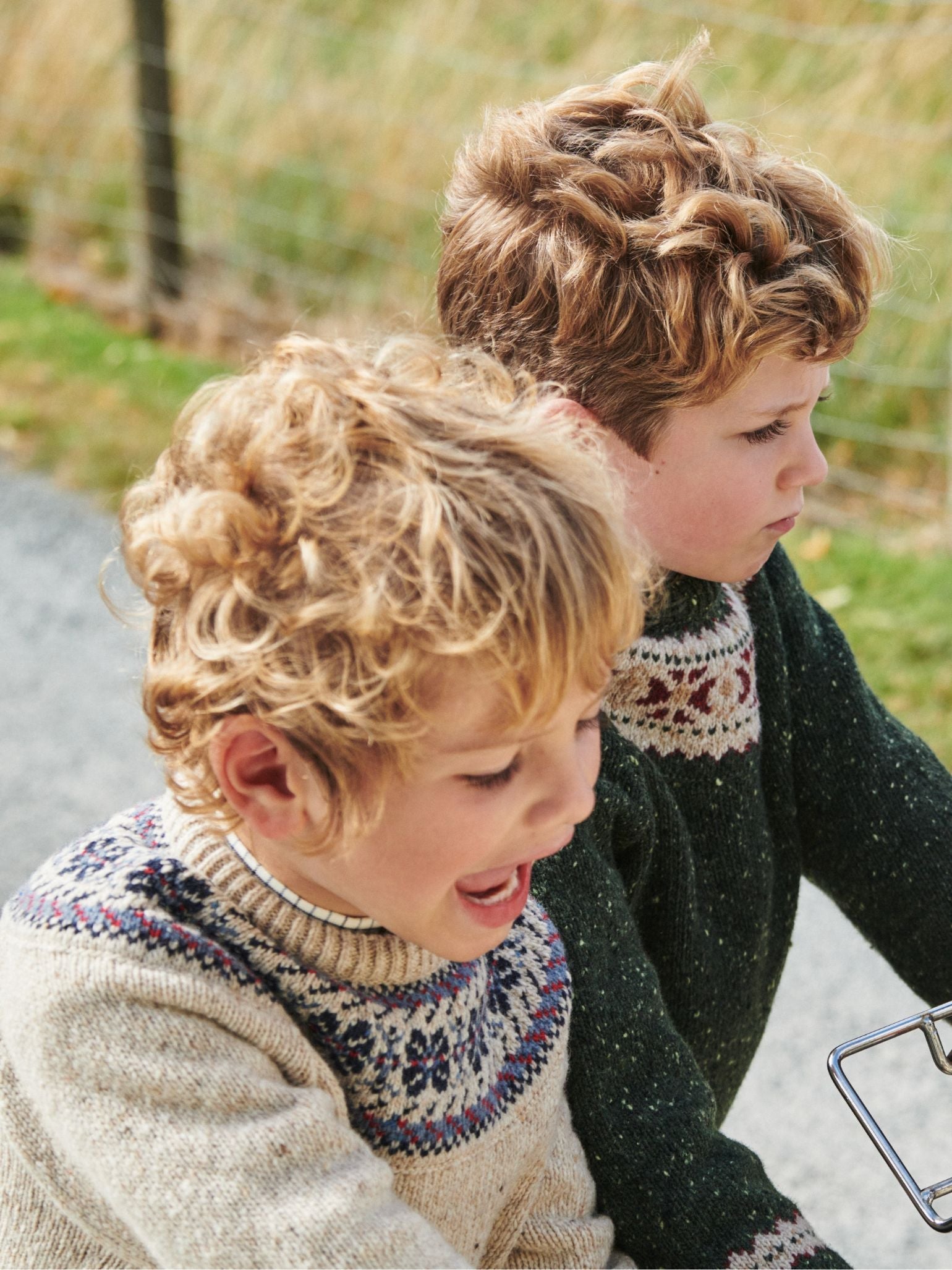 Green Merino Fair Isle Kids Sweater