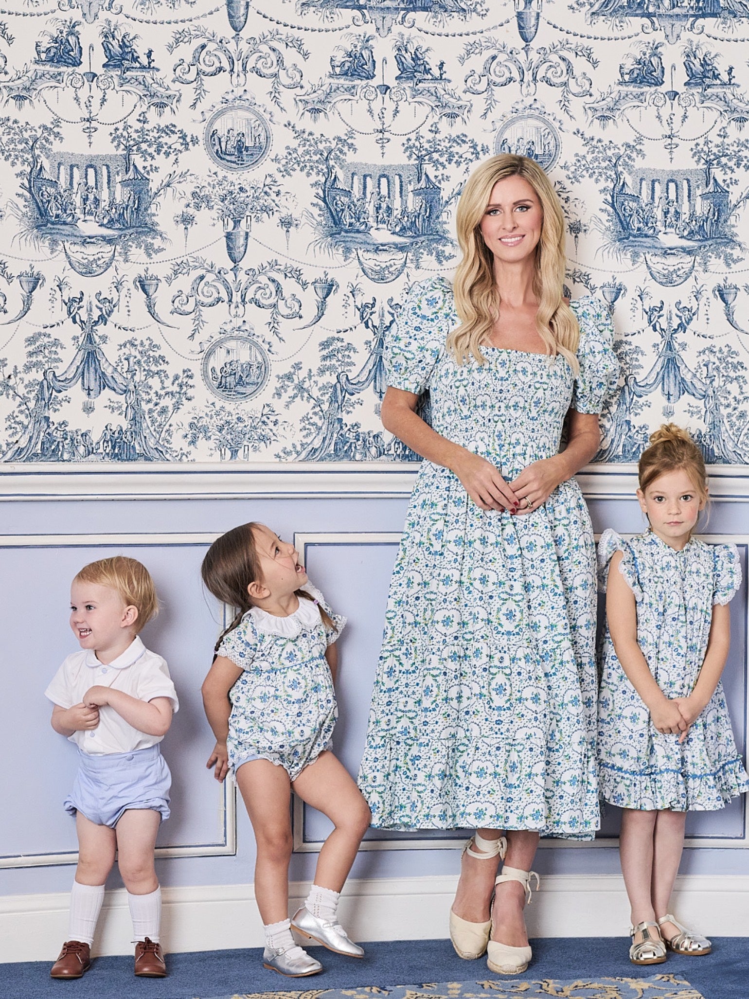 Nicky Hilton x La Coqueta Blue Stripe Chasen Baby Boy Set