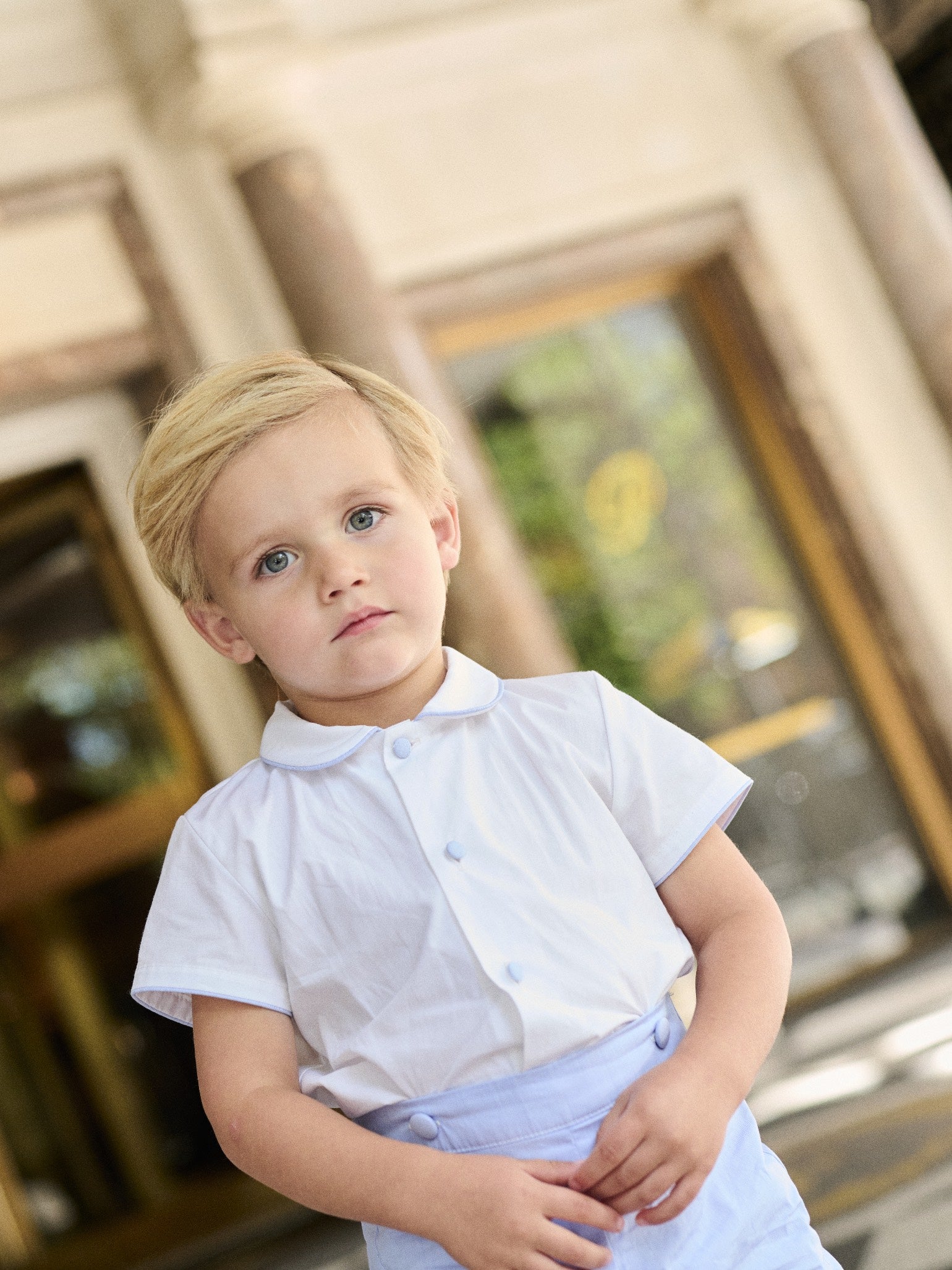 Nicky Hilton x La Coqueta Blue Stripe Chasen Baby Boy Set