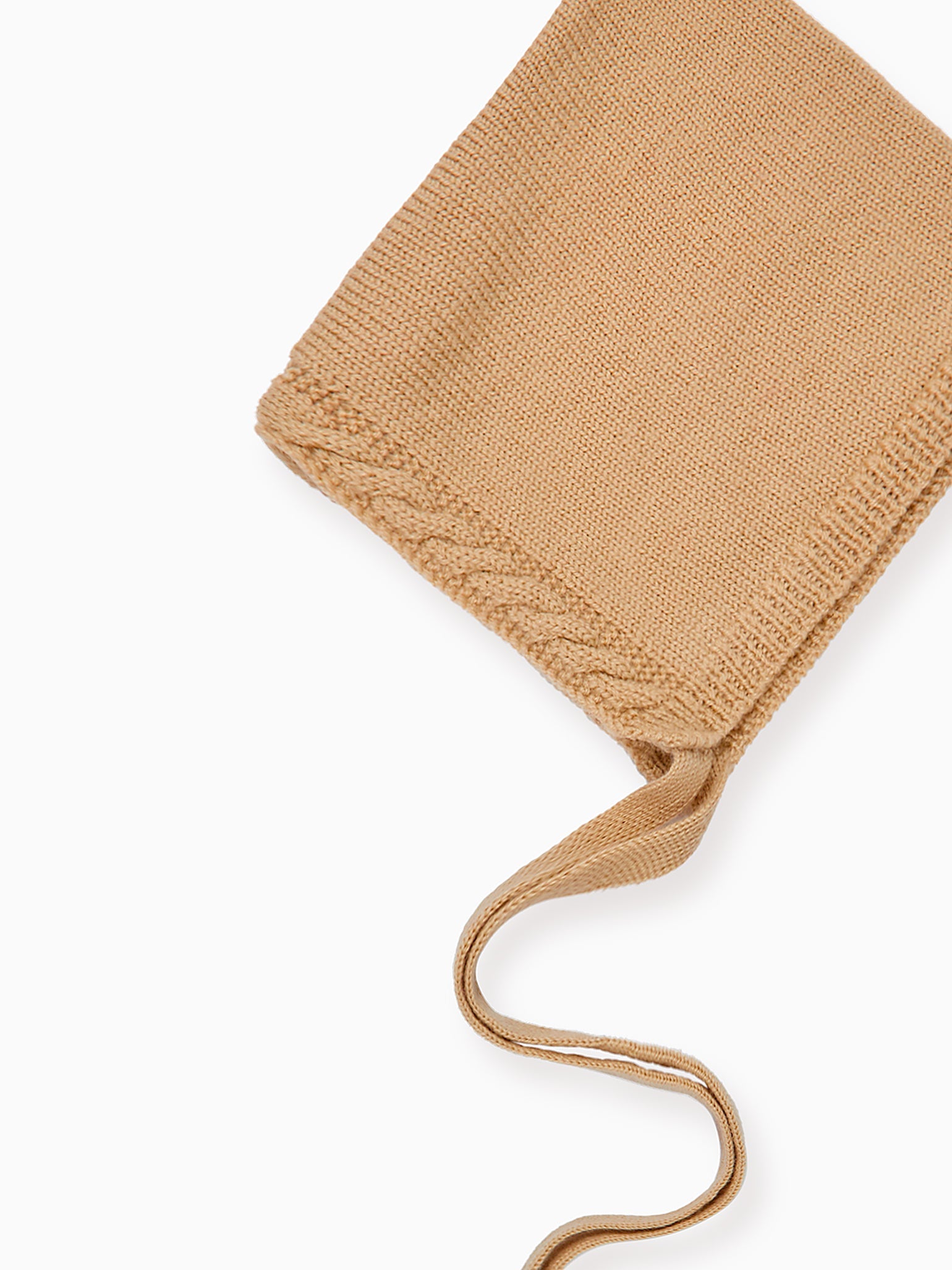 Camel Alma Merino Baby Knitted Bonnet