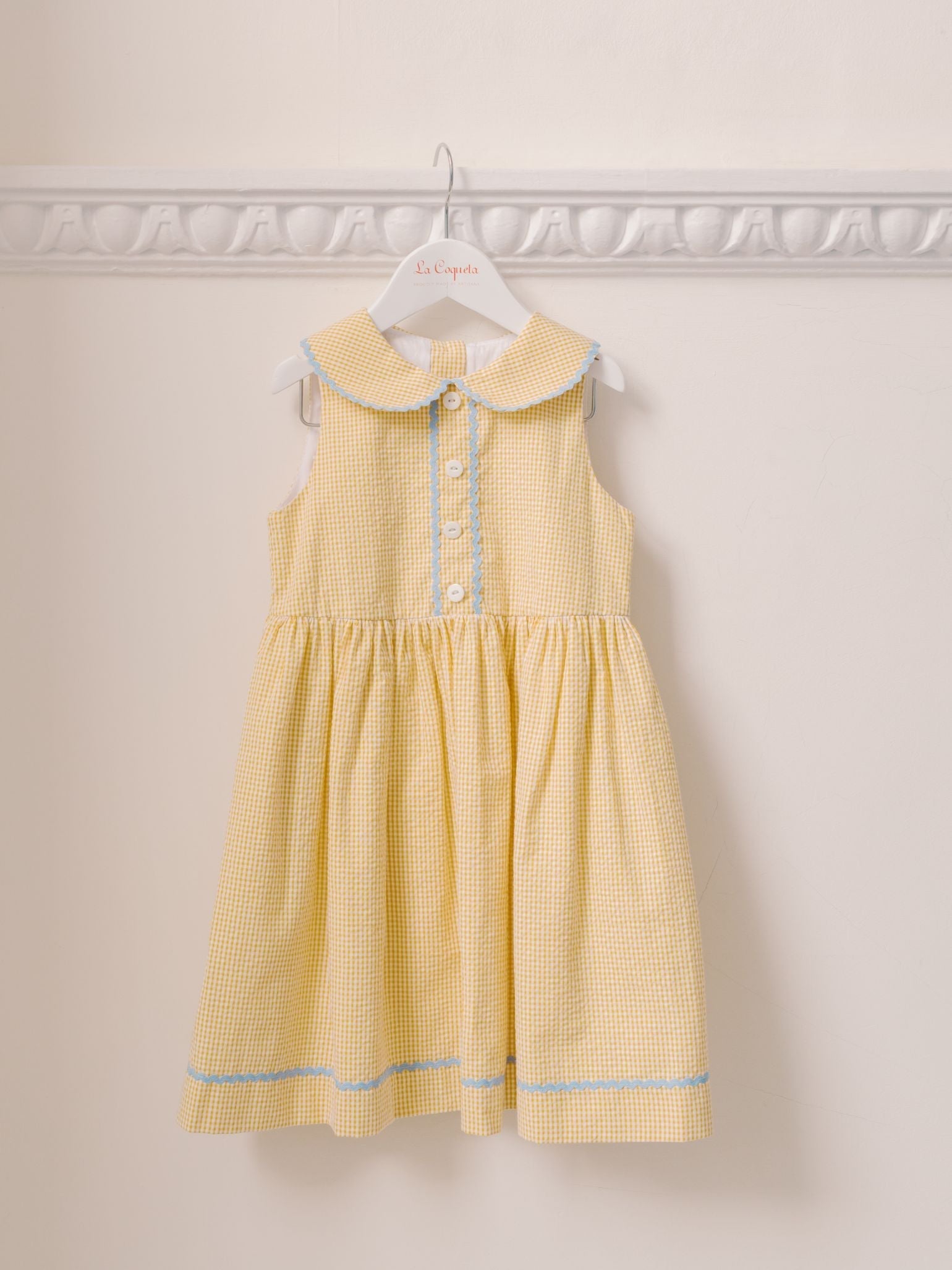 Yellow Gingham Aimee Girl Dress