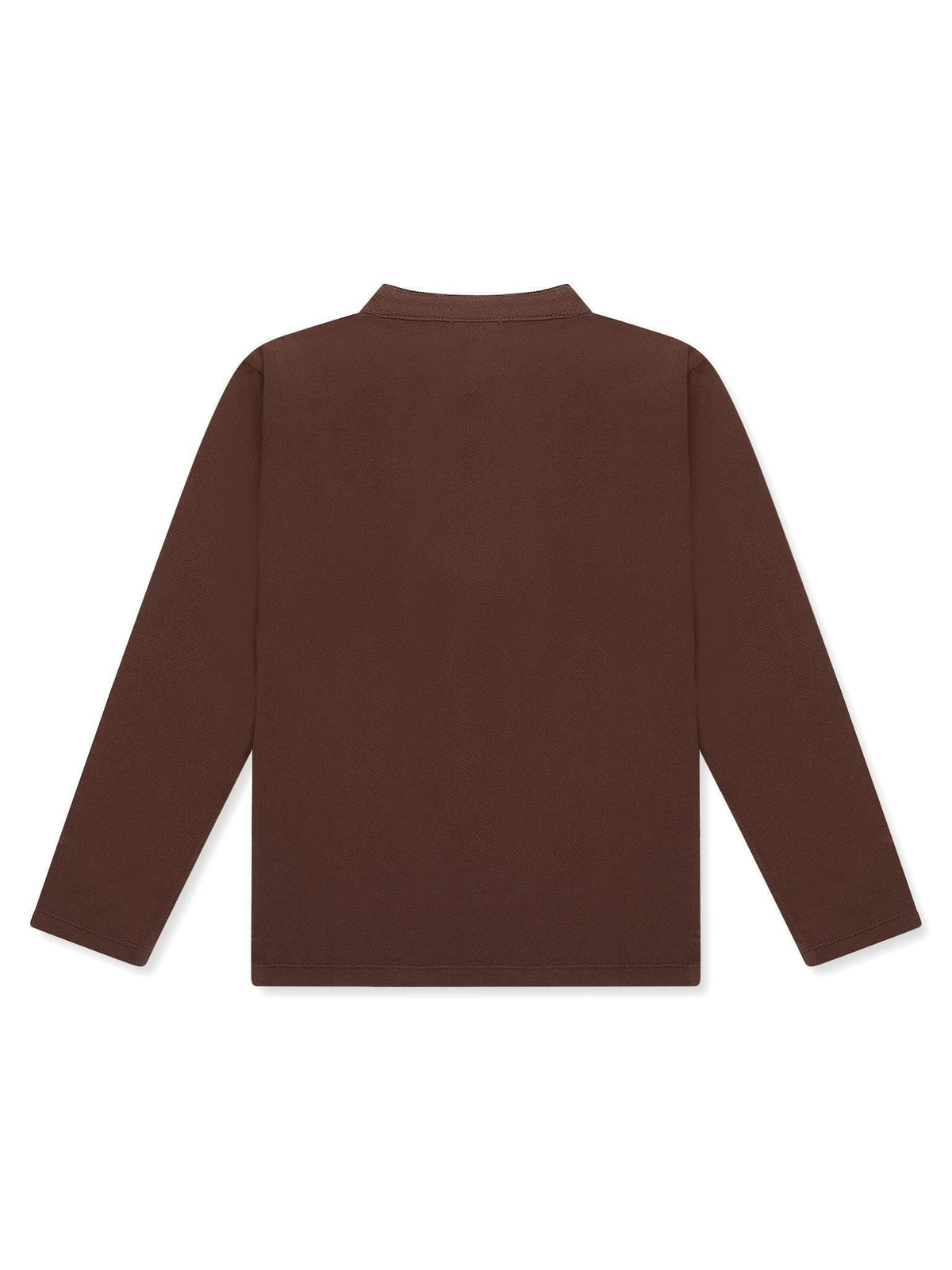 Chocolate Alcomo Long Sleeve Boy Polo Shirt