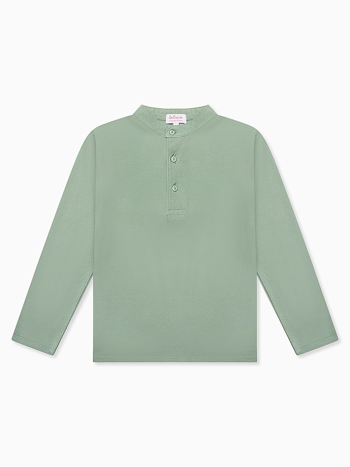 Sage Alcomo Long Sleeve Boy Polo Shirt