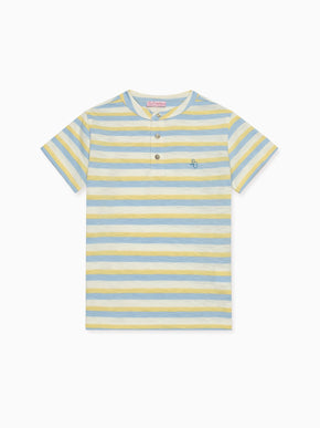 Lemon Stripe Alcon Boy Polo Shirt