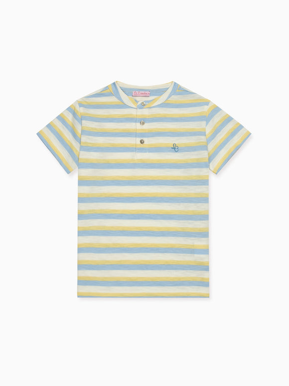 Lemon Stripe Alcon Boy Polo Shirt