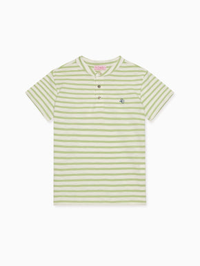 Sage Stripe Alcon Boy Polo Shirt