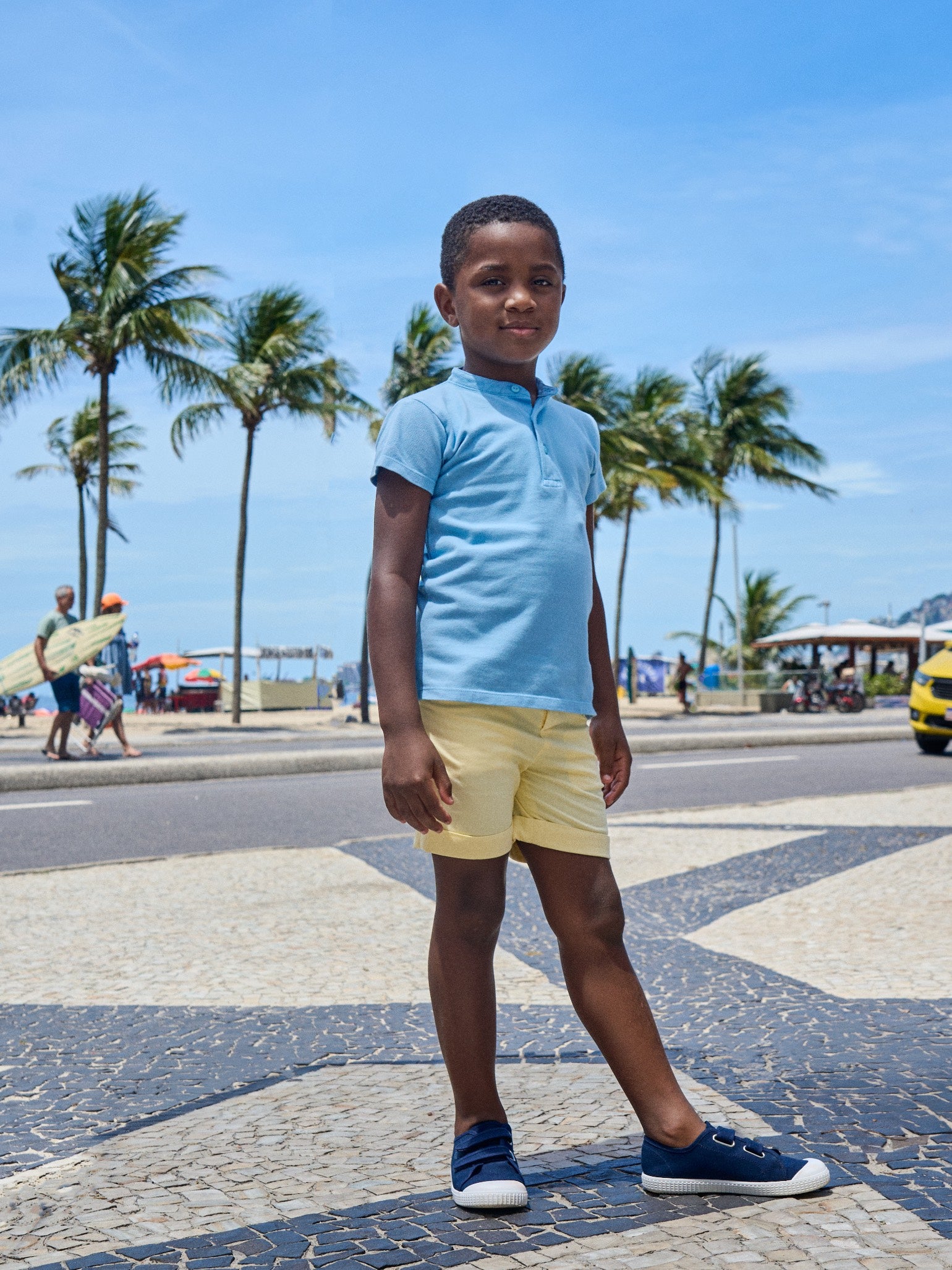 Dusty Blue Alcon Boy Polo Shirt