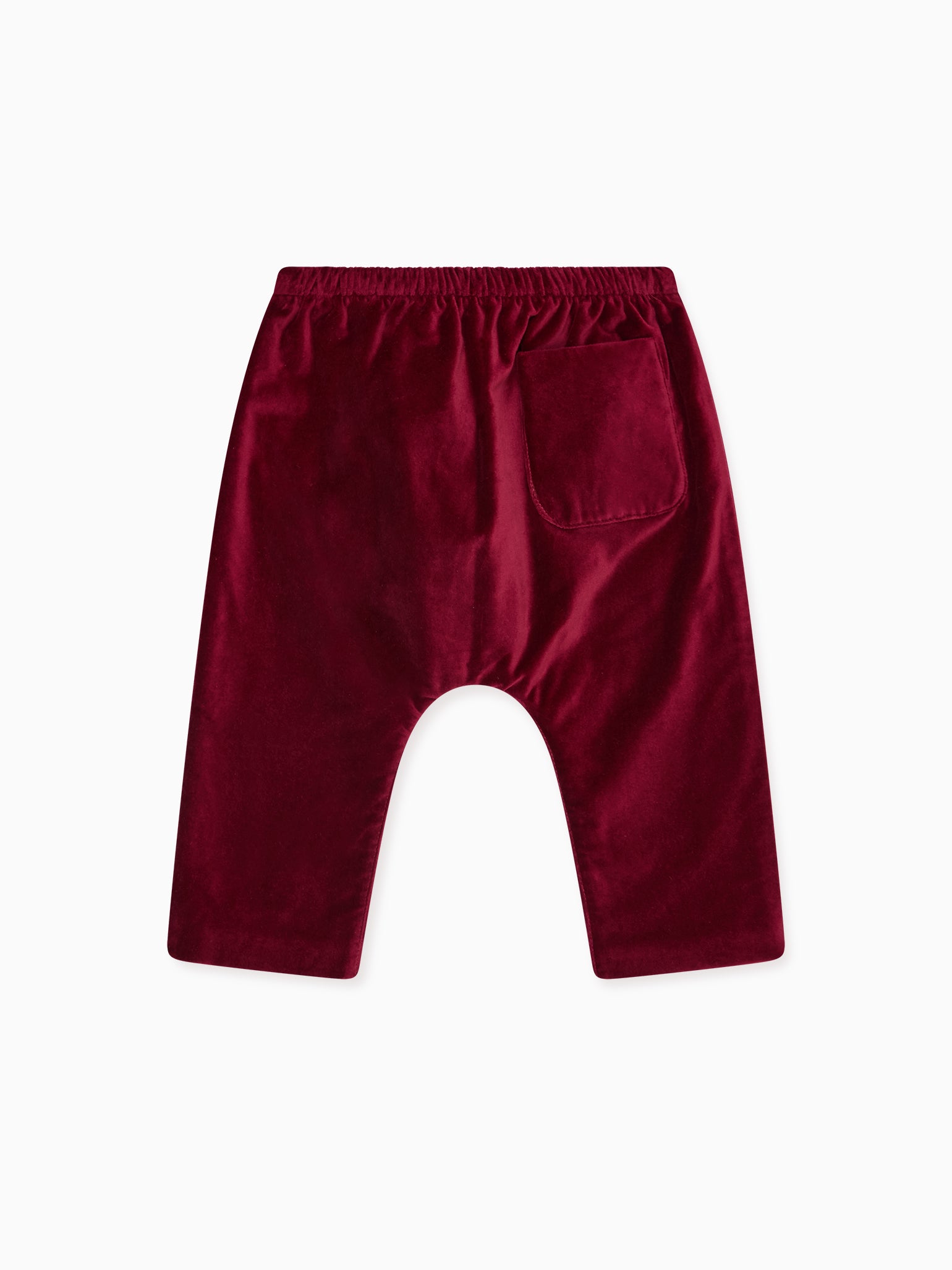 Burgundy Alex Velvet Baby Pants