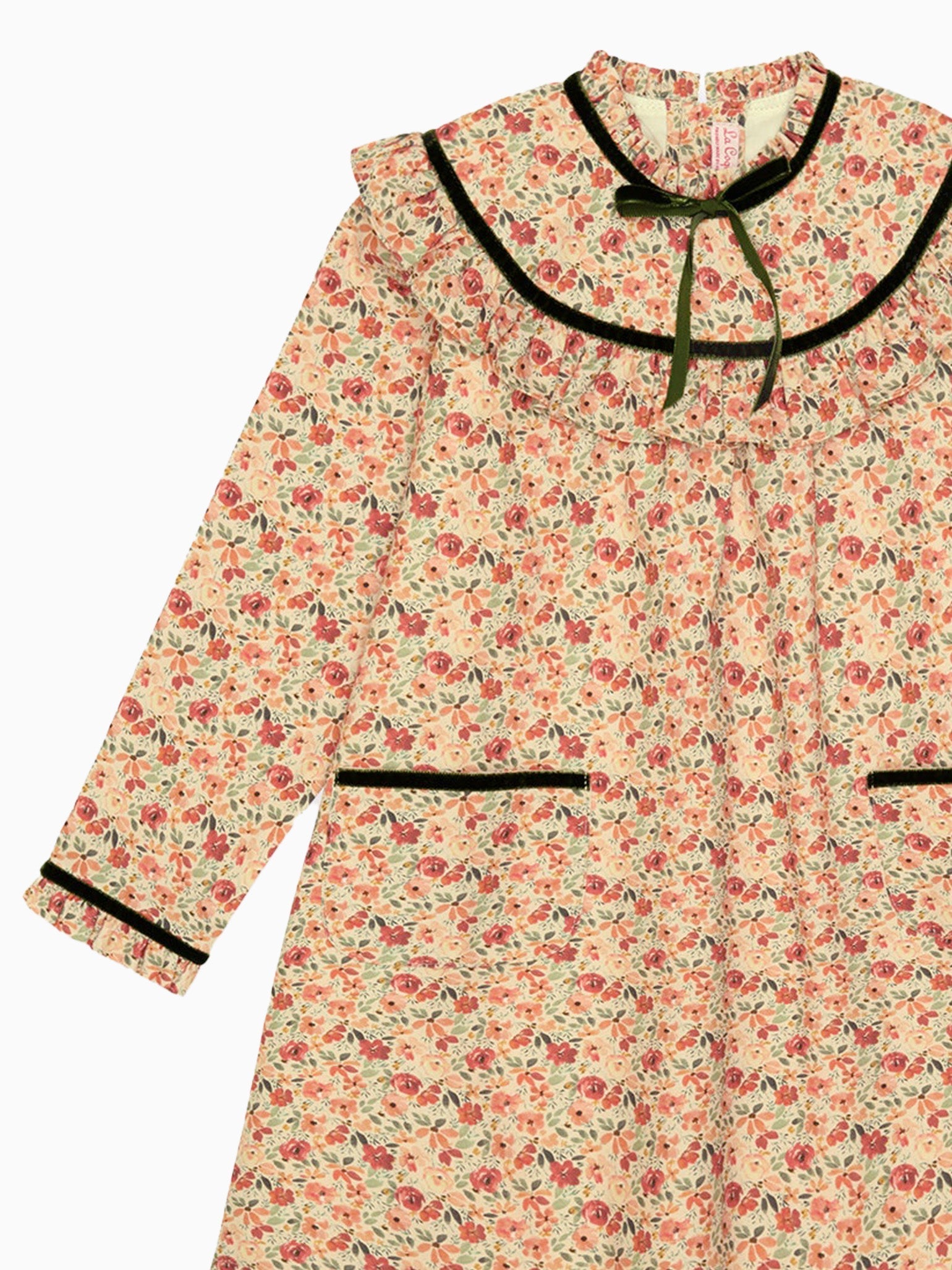Terracotta Floral Alita Girl Empire Dress
