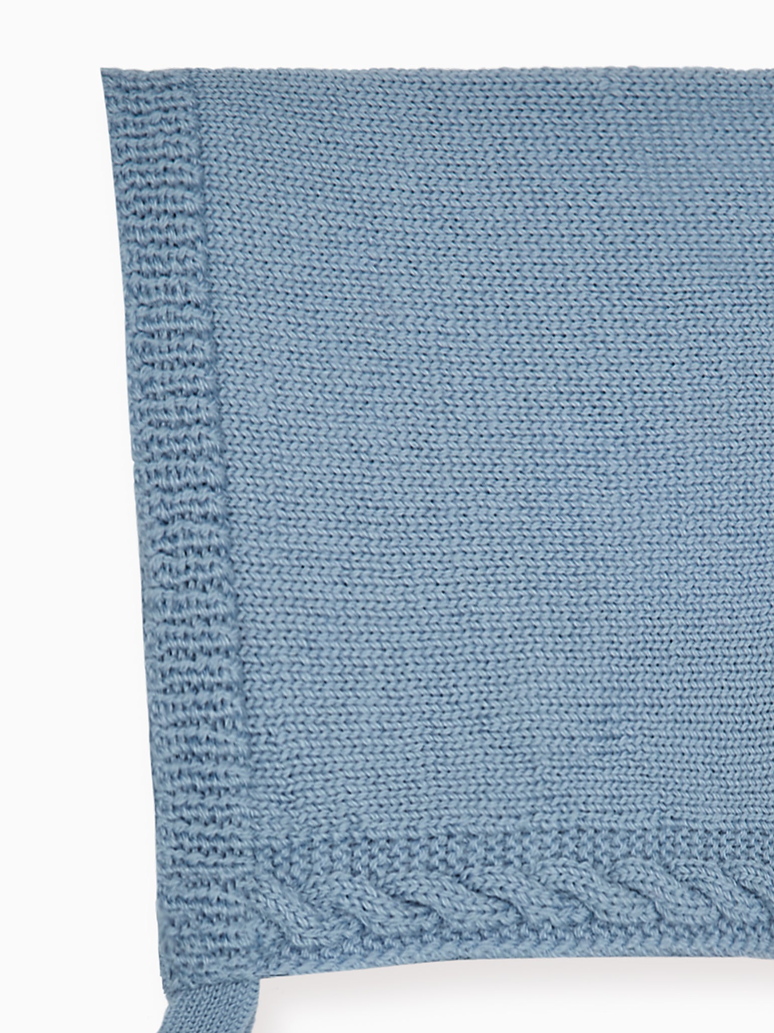 Dusty Blue Alma Merino Baby Knitted Bonnet