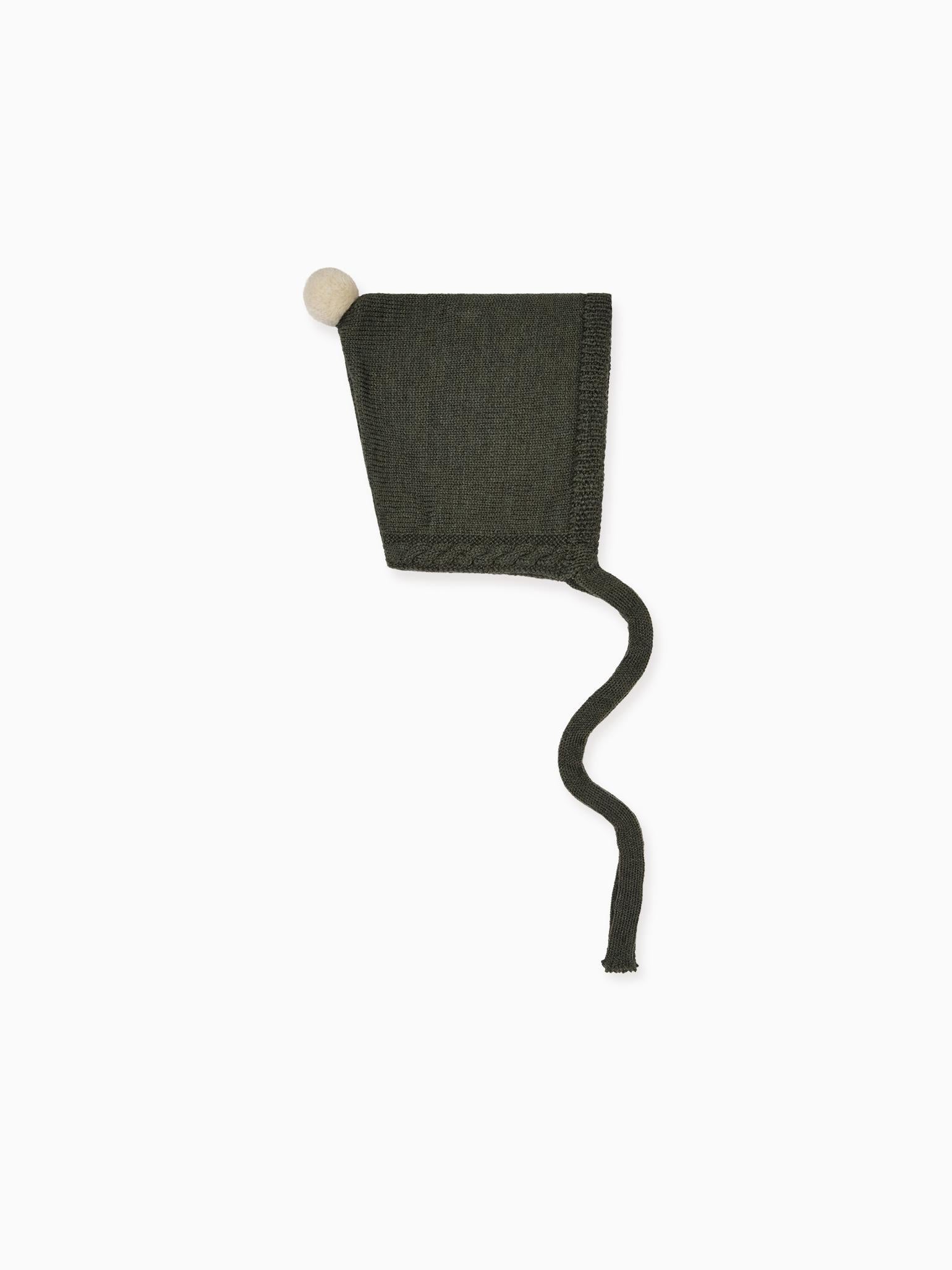 Olive Alma Merino Baby Knitted Bonnet
