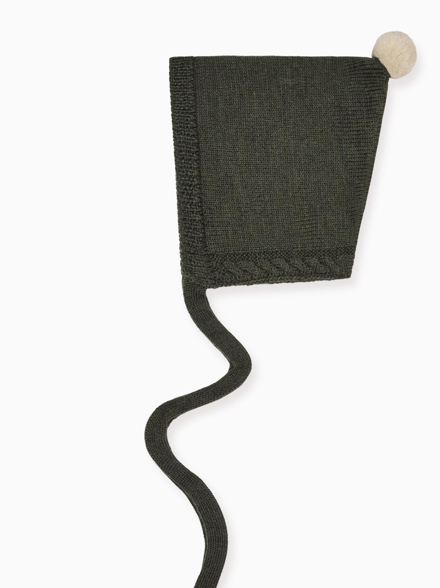 Olive Alma Merino Baby Knitted Bonnet
