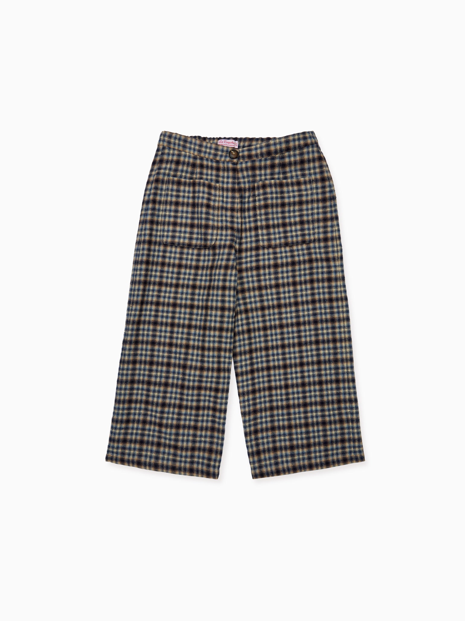 Navy Check Alma Girl Trousers