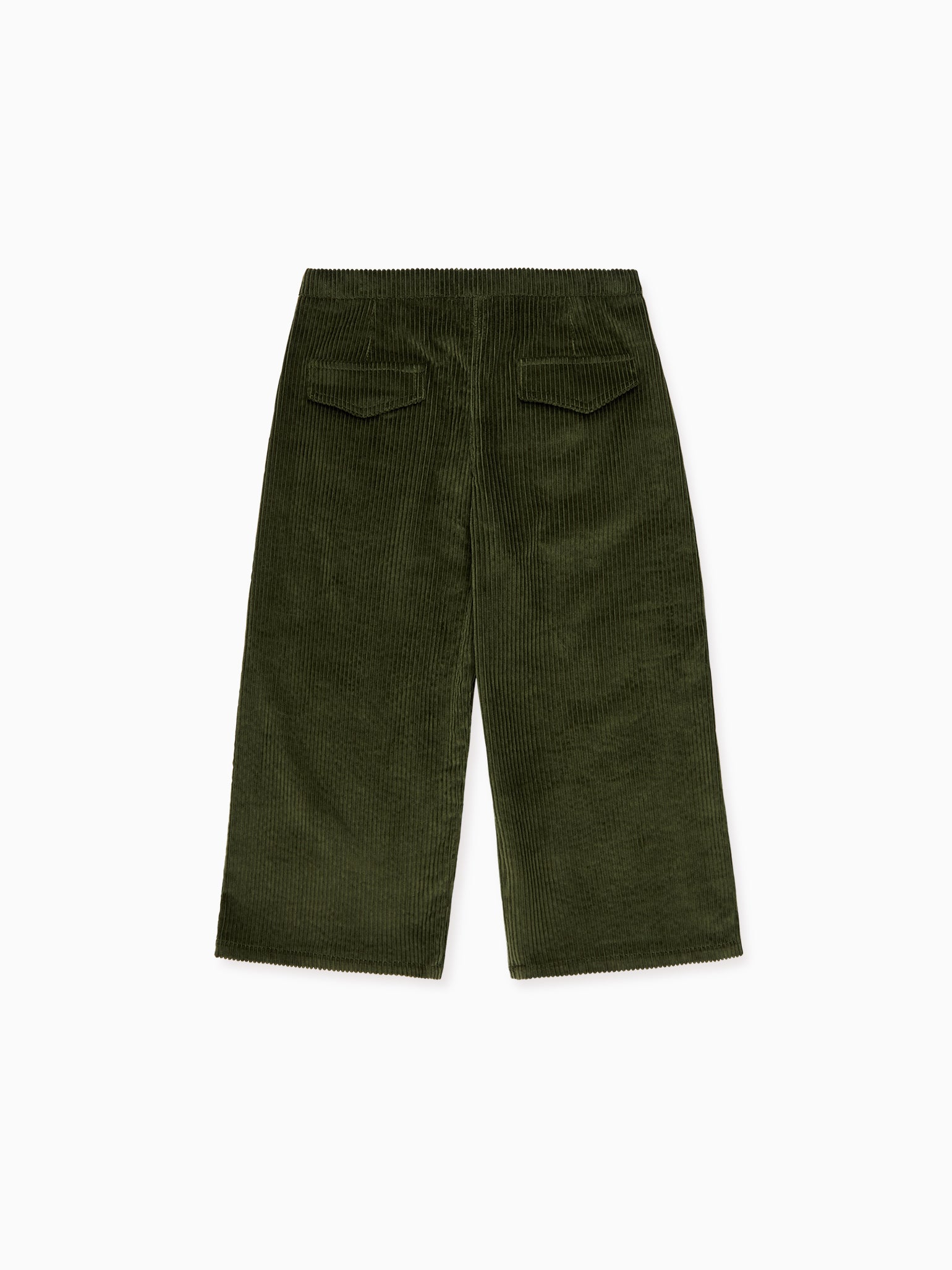 Olive Green Alma Corduroy Girl Trousers