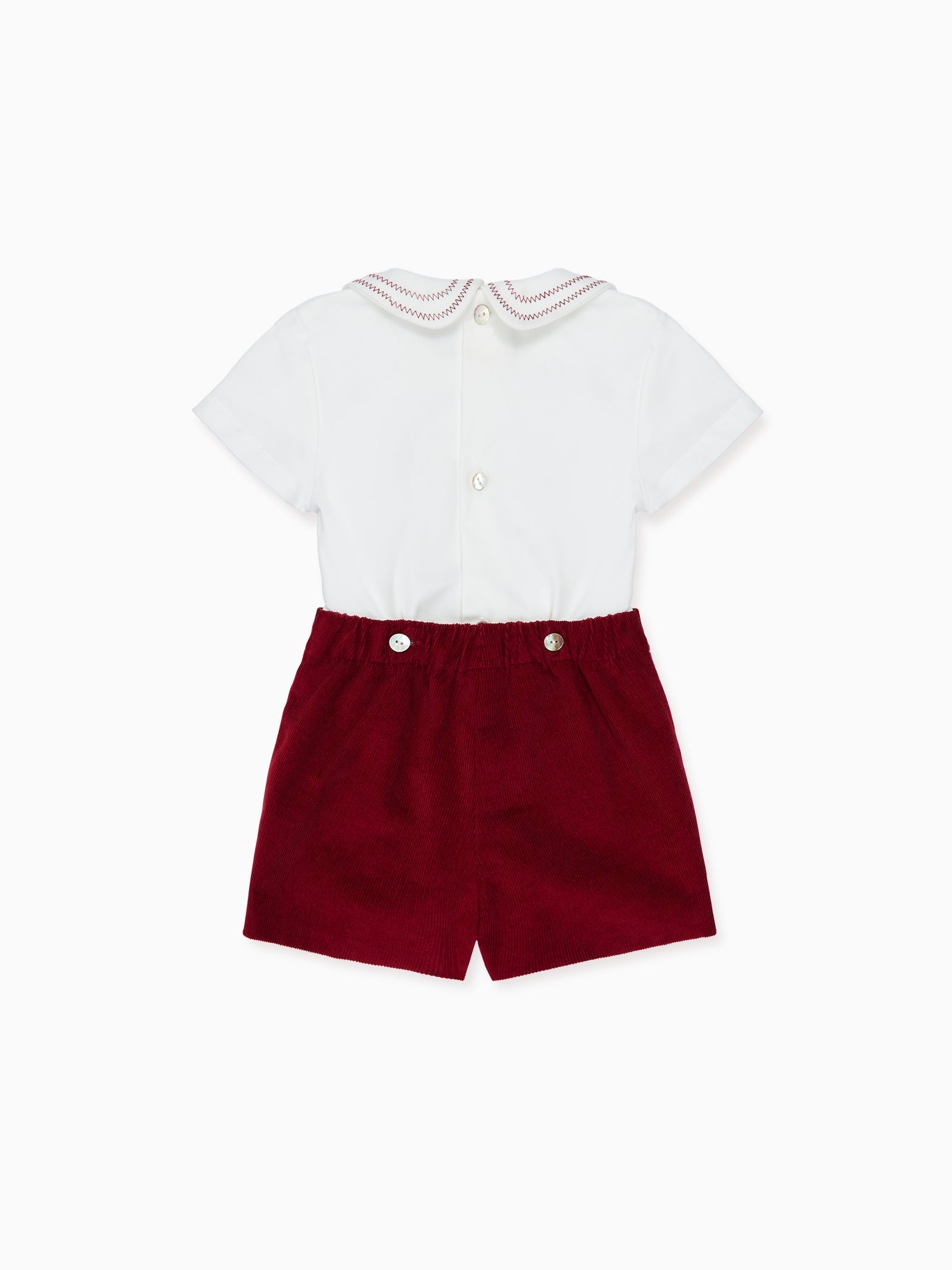 Burgundy Alva Corduroy Baby Boy Set