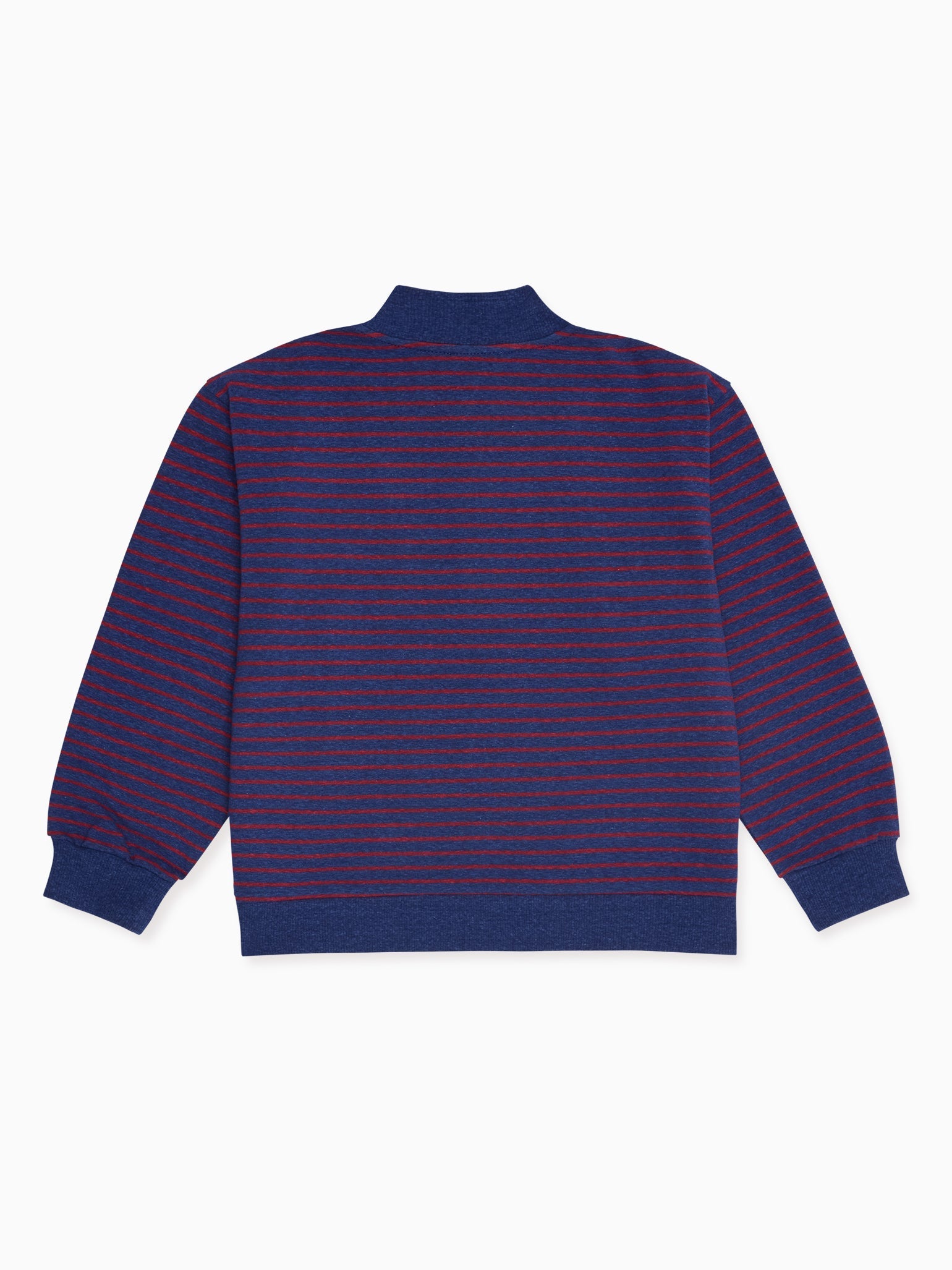 Burgundy Stripe Alva Long Sleeve Boy Top