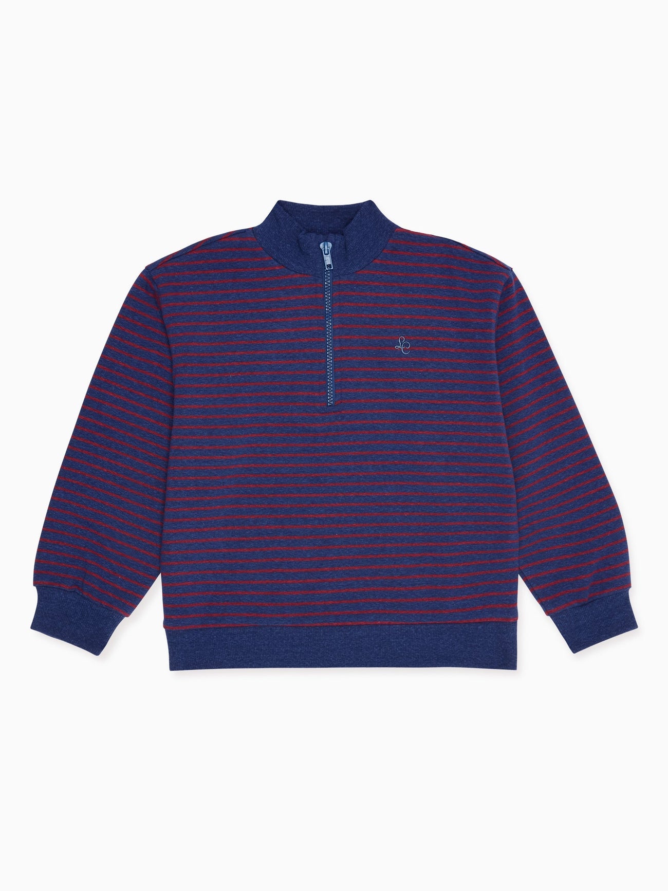 Burgundy Stripe Alva Long Sleeve Boy Top