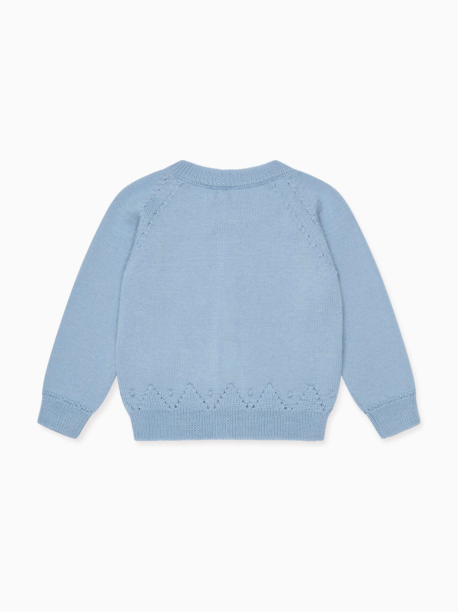 Dusty Blue Alvira Merino Baby Cardigan