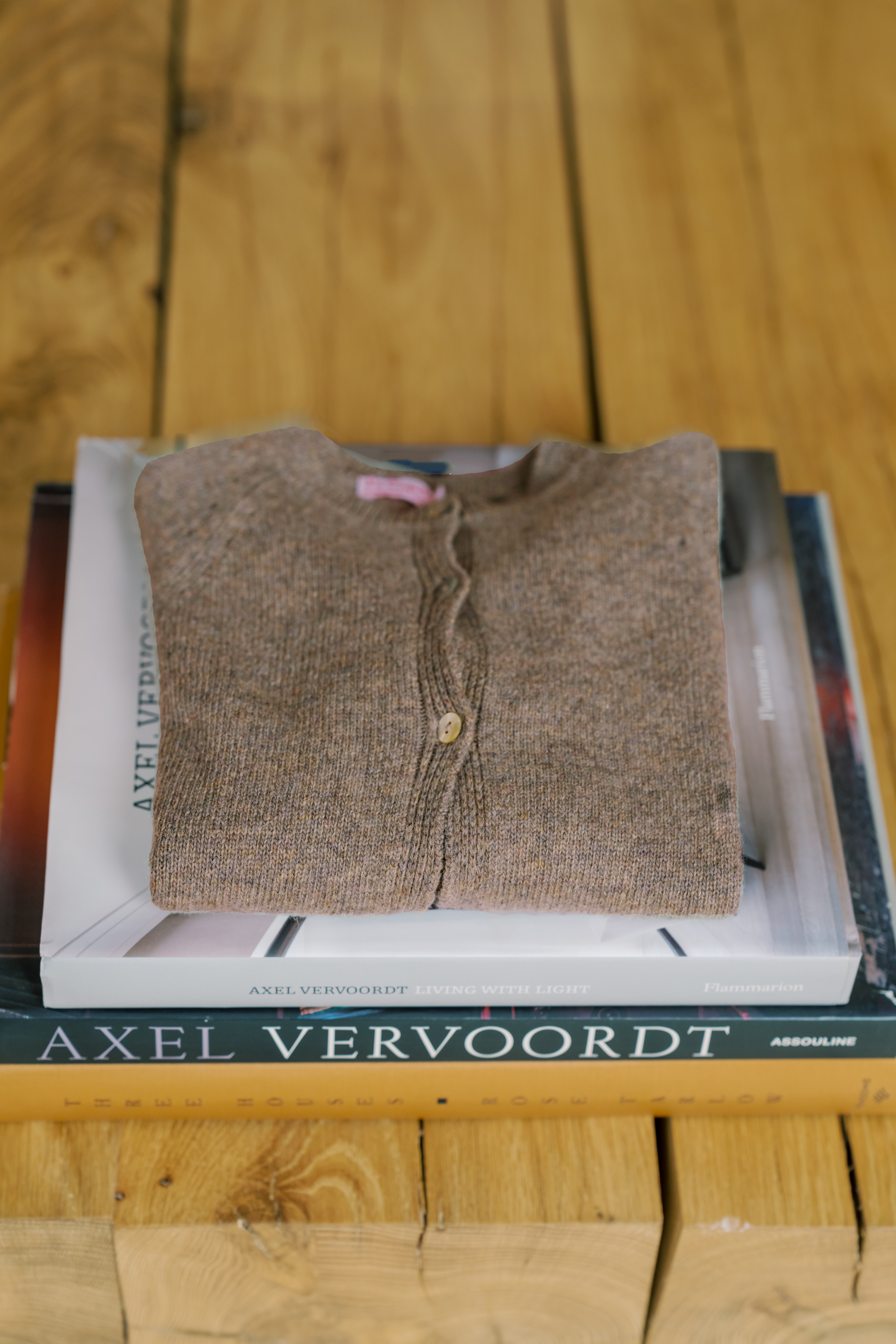 Taupe Alvira Merino Girl Cardigan