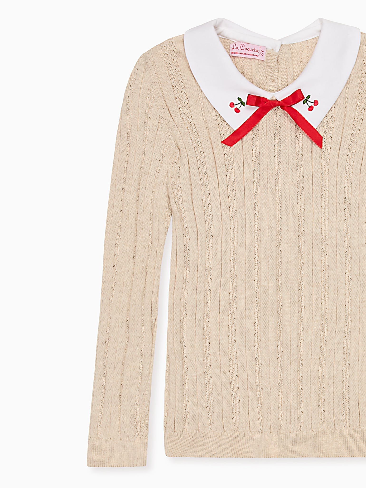 Oatmeal Angela Cotton Girl Jumper
