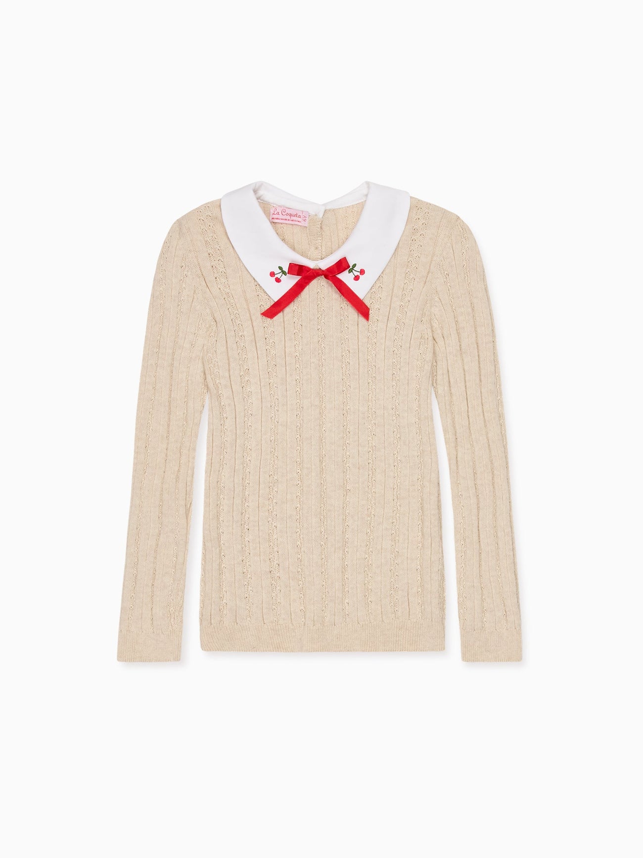Oatmeal Angela Cotton Girl Jumper
