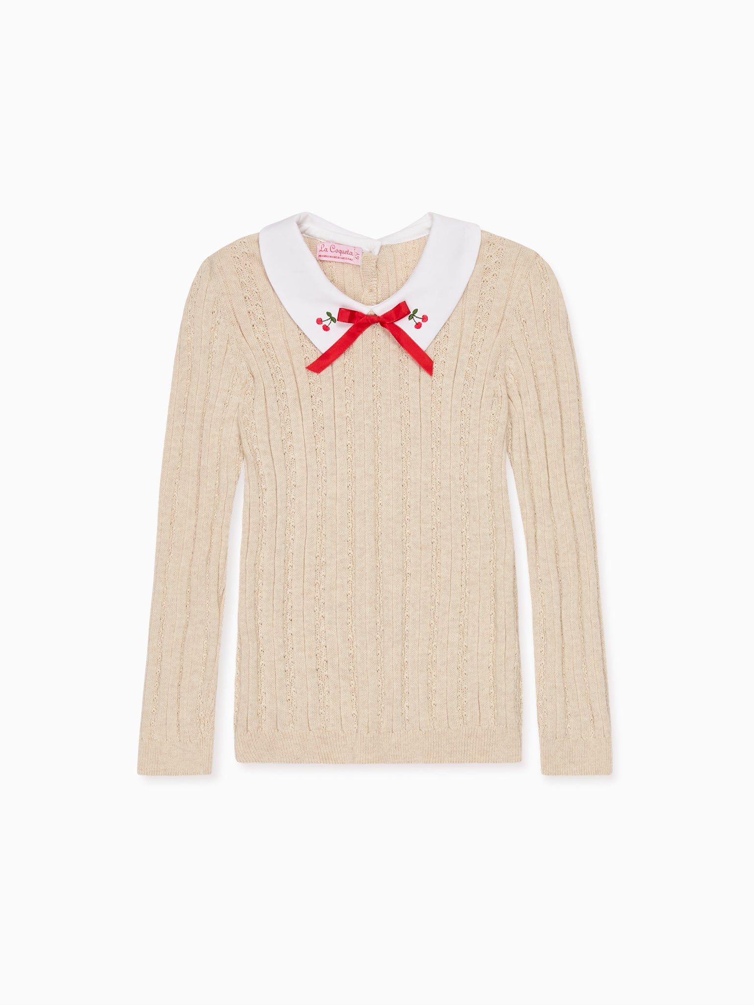 Oatmeal Angela Cotton Girl Jumper