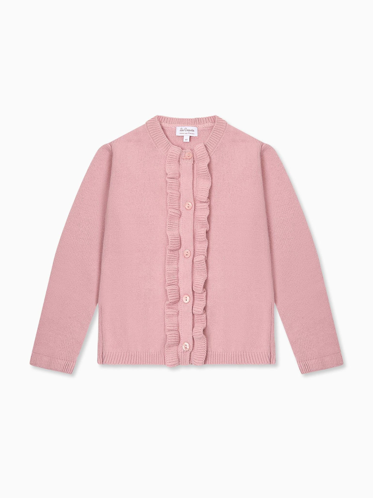 Dusty Pink Angela Merino Girl Cardigan