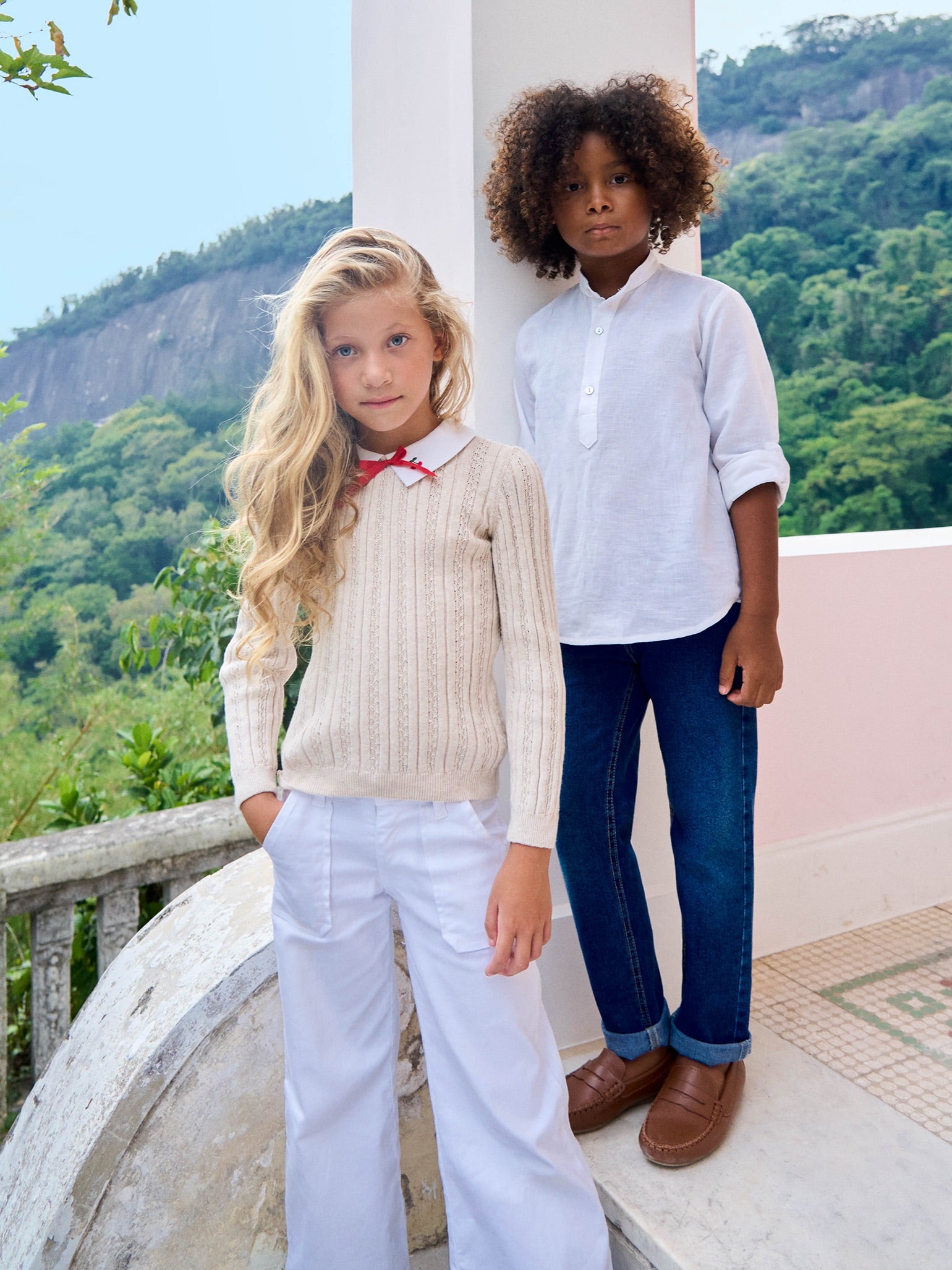 Oatmeal Angela Cotton Girl Jumper