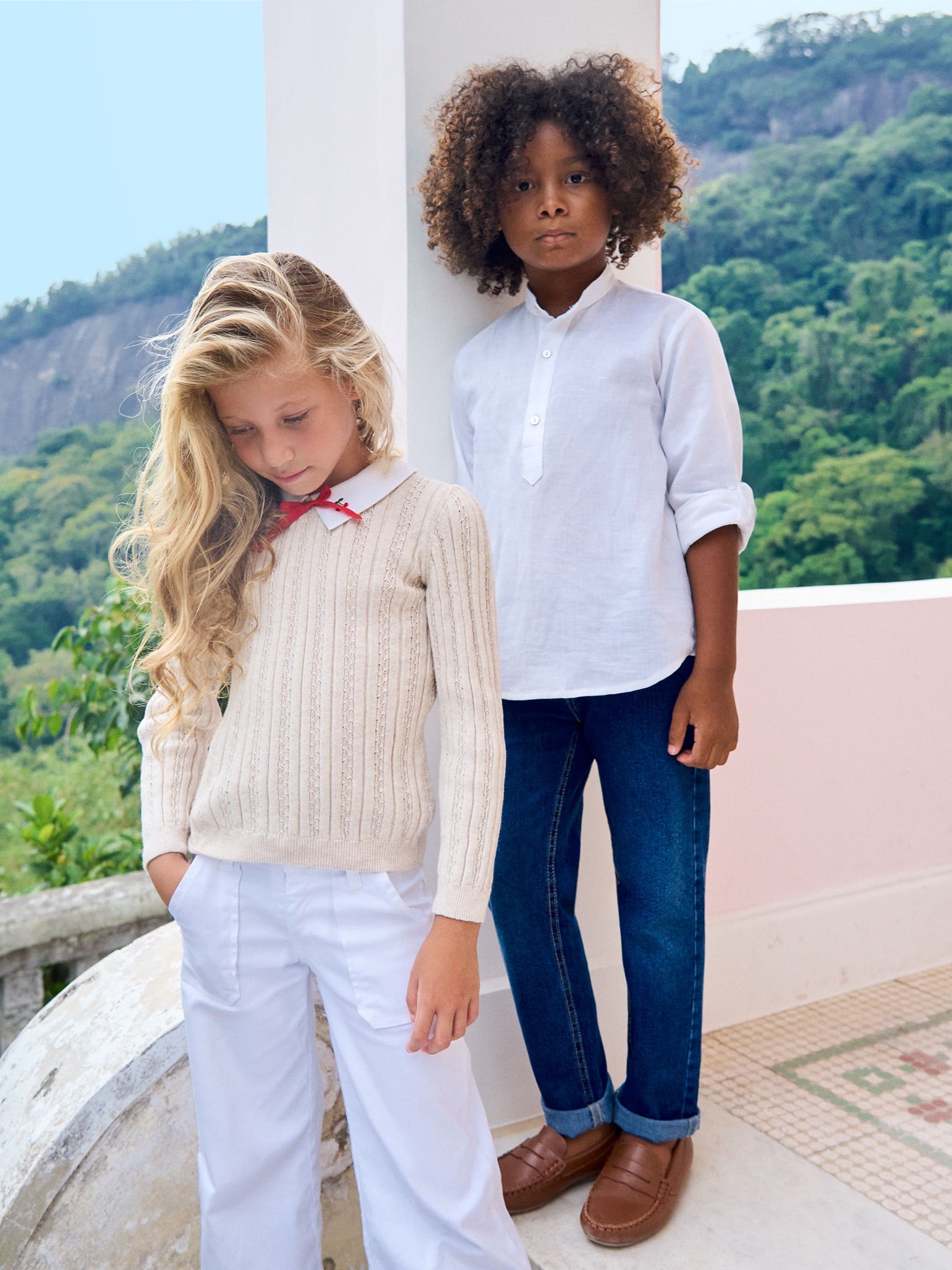 Oatmeal Angela Cotton Girl Jumper