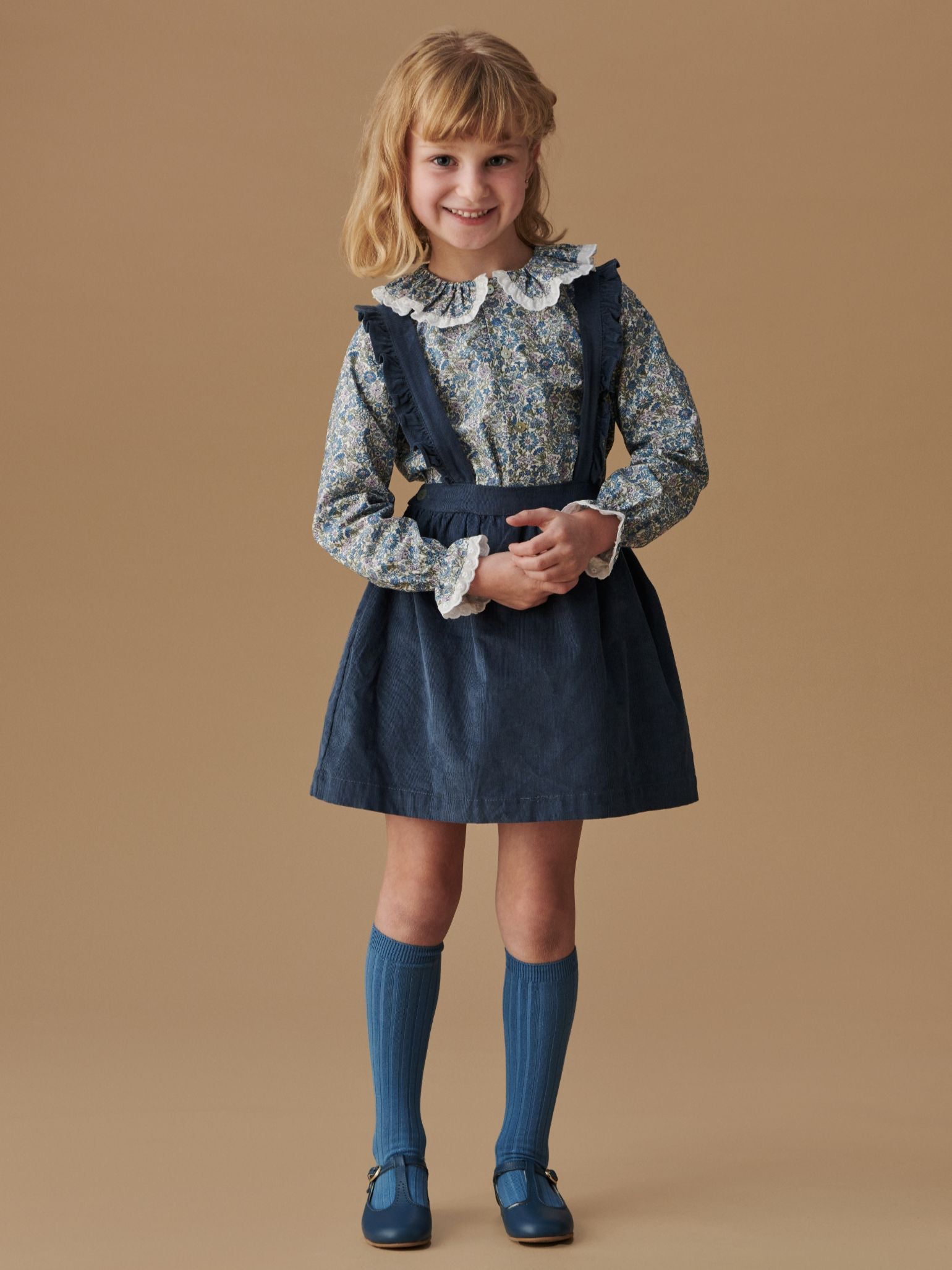 Blue Floral Anita Liberty Girl Shirt