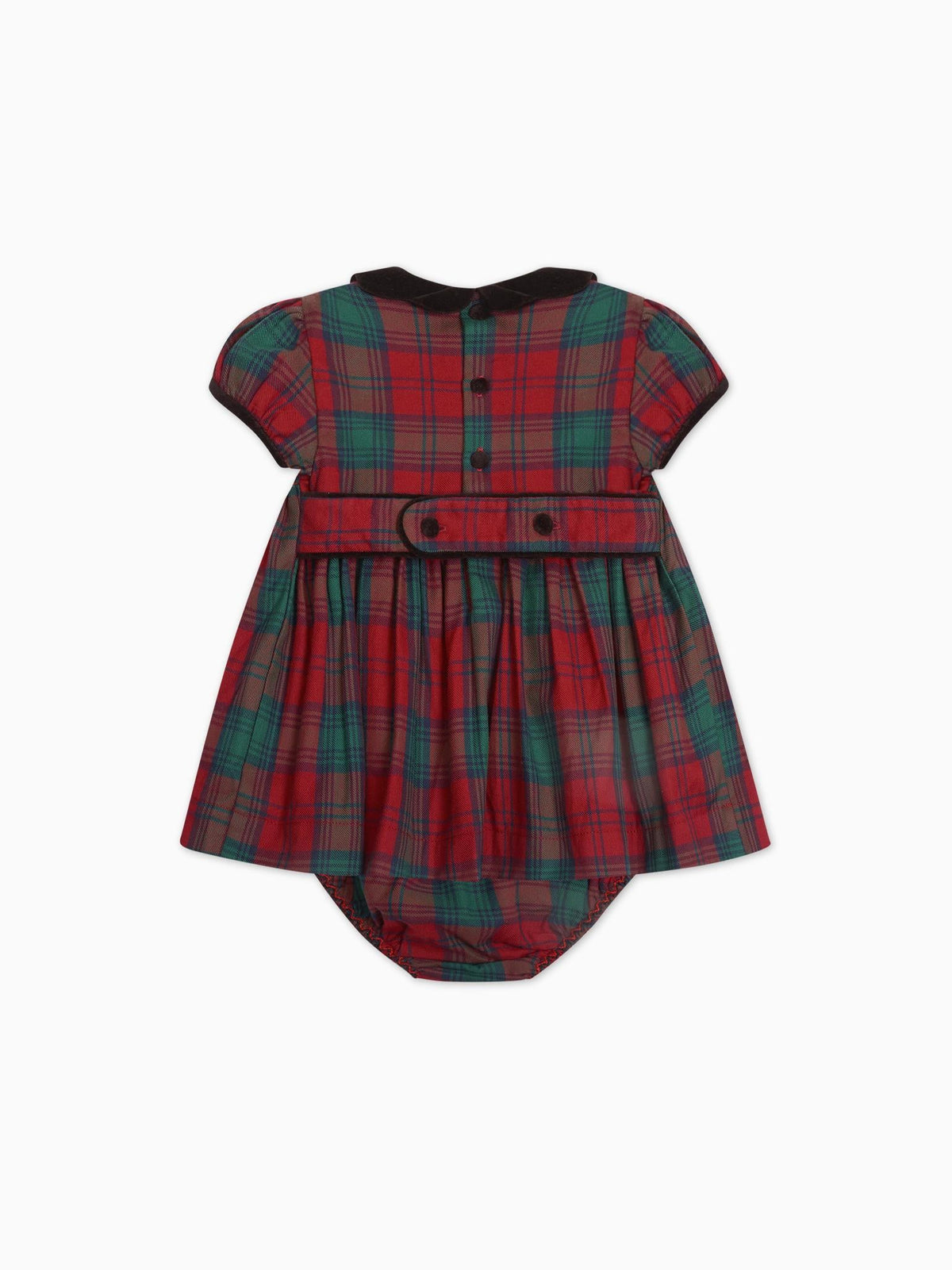 Green Tartan Arcadia Baby Girl Hand-Smocked Set