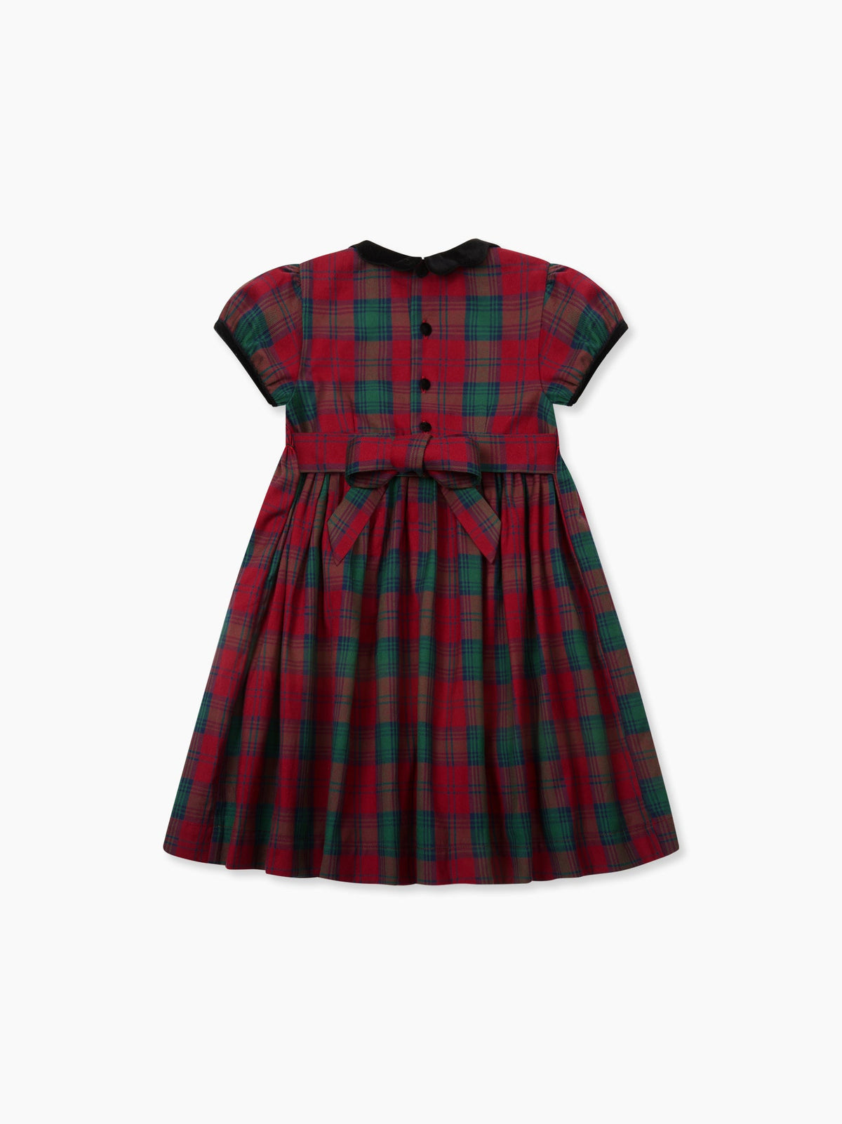 Red Tartan Arcadia Girl Hand-Smocked Dress