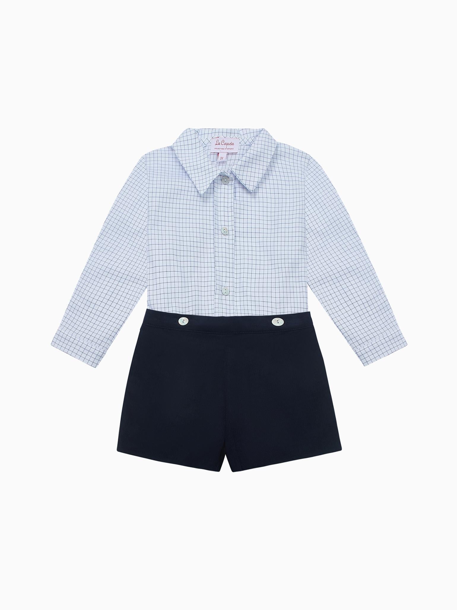 Blue Check Arlo Baby Boy Set