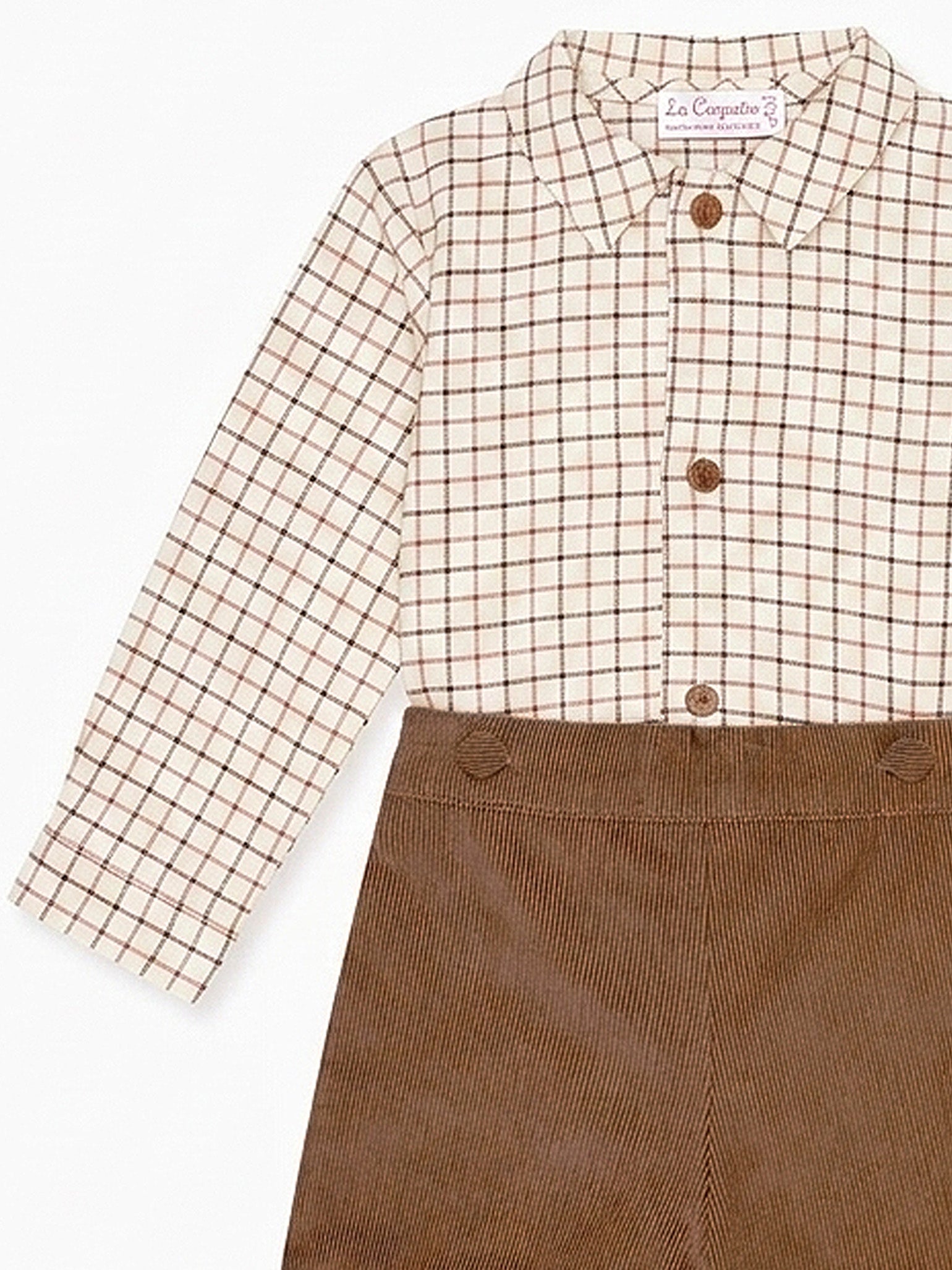 Caramel Check Arlo Baby Boy Set