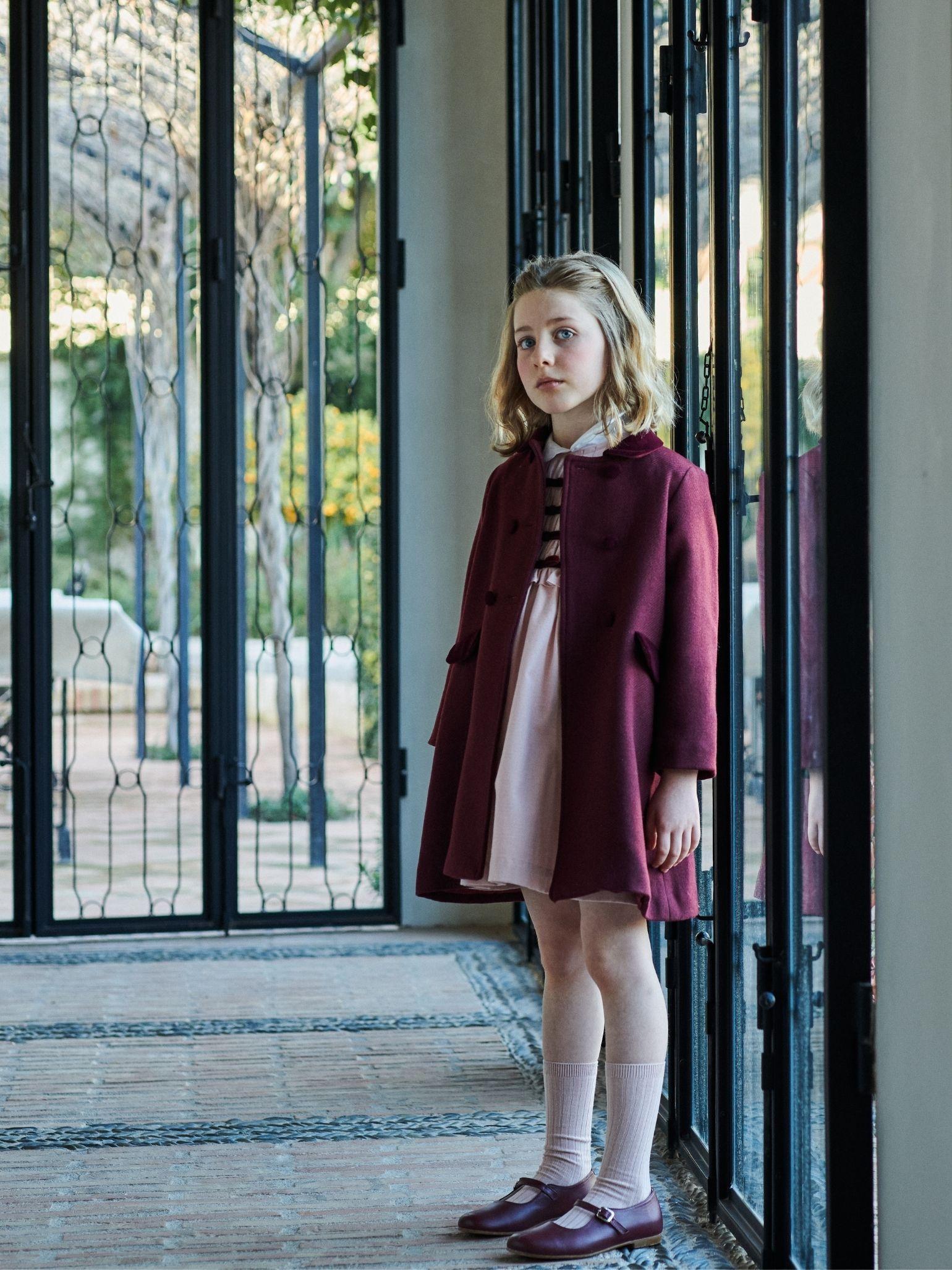 Burgundy Arrieta Girl Coat
