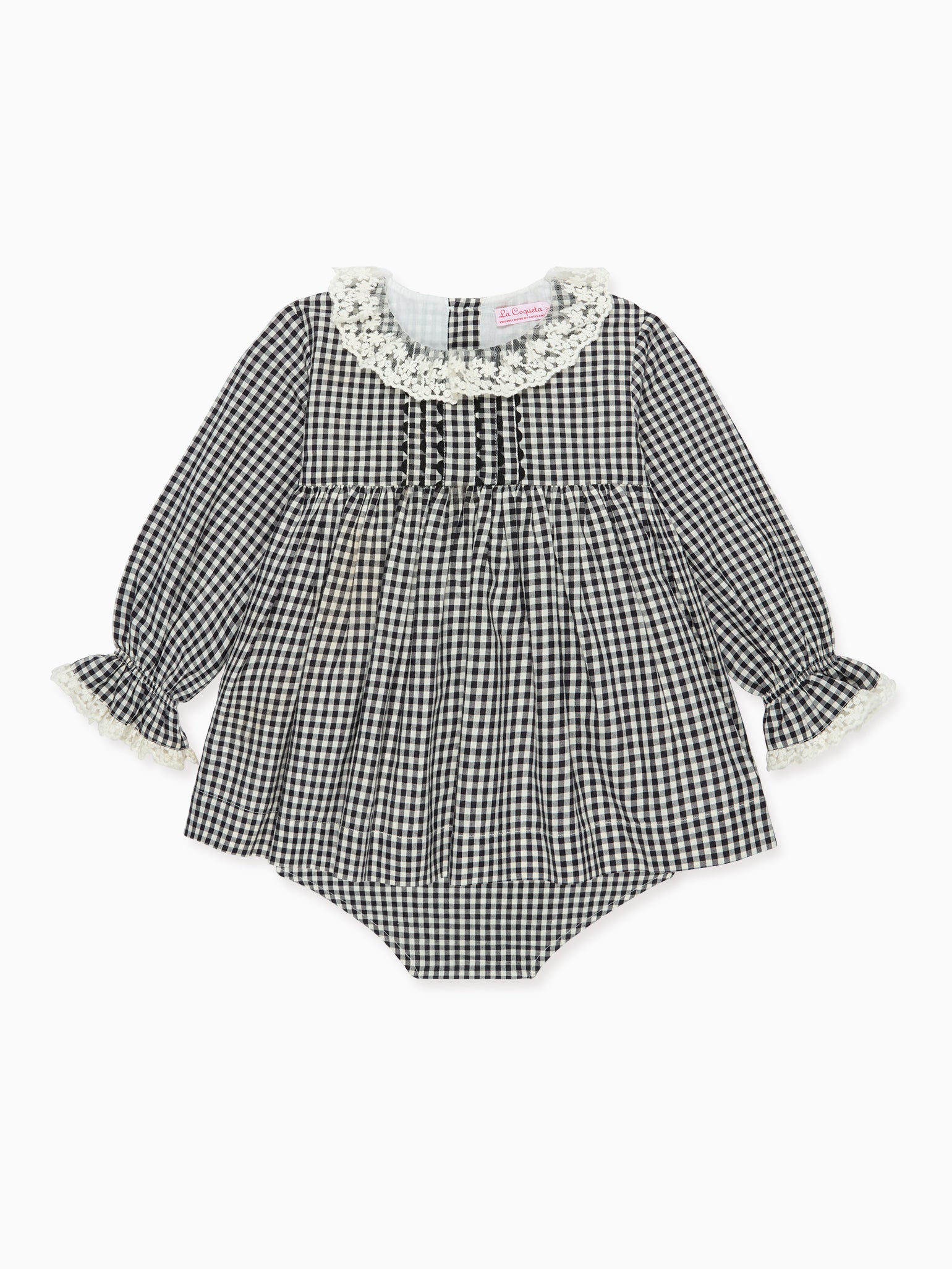 Black Gingham Aurelia Baby Girl Set