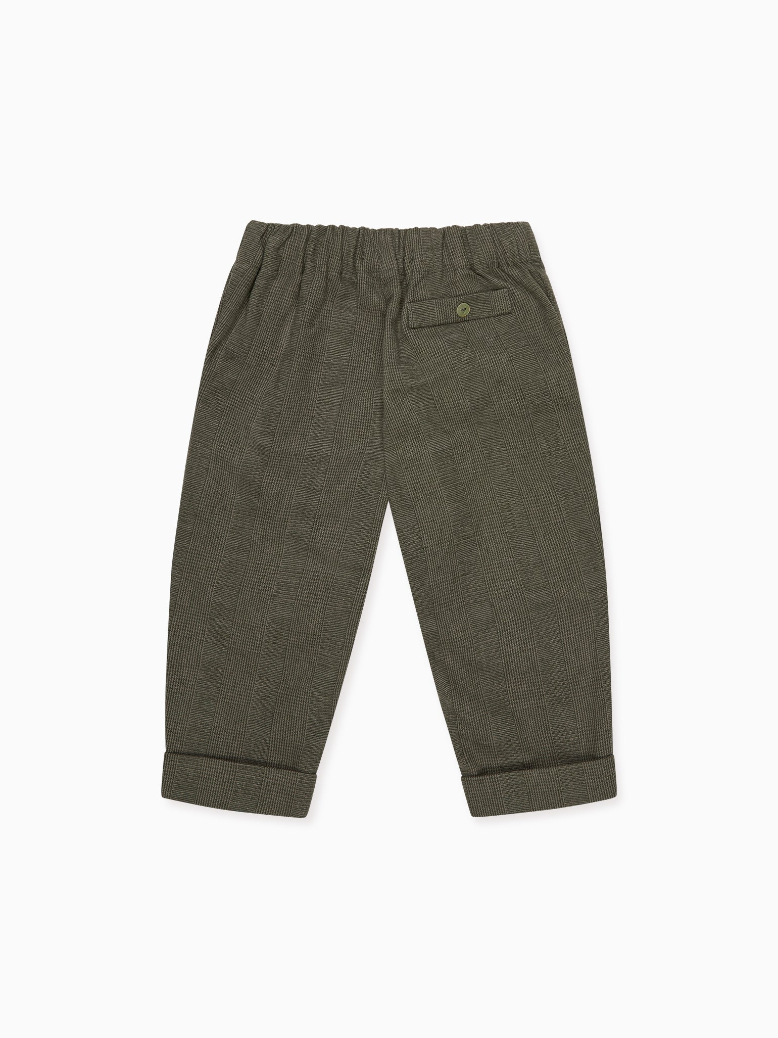 Olive Check Austen Baby Trousers