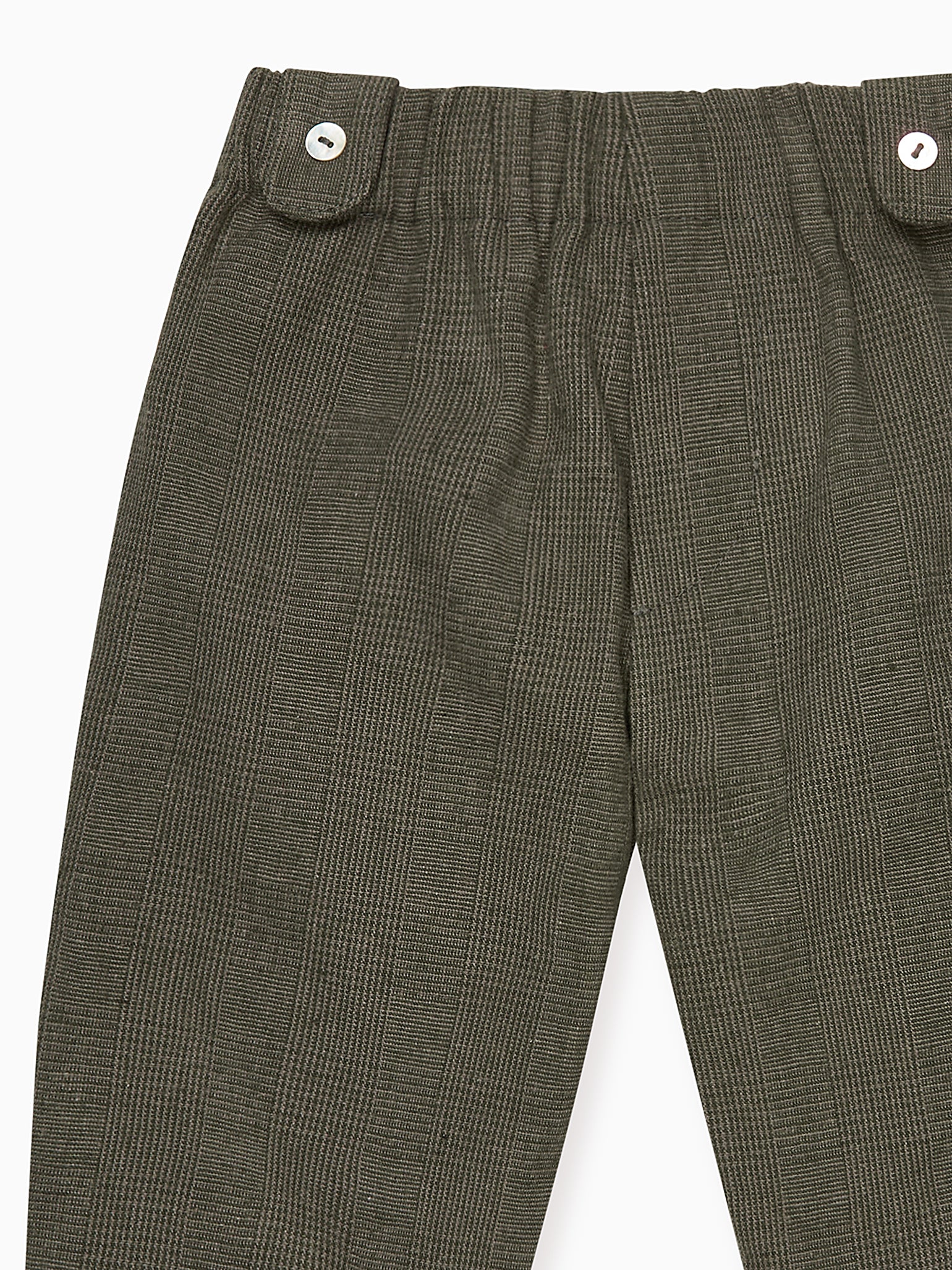 Olive Check Austen Baby Trousers
