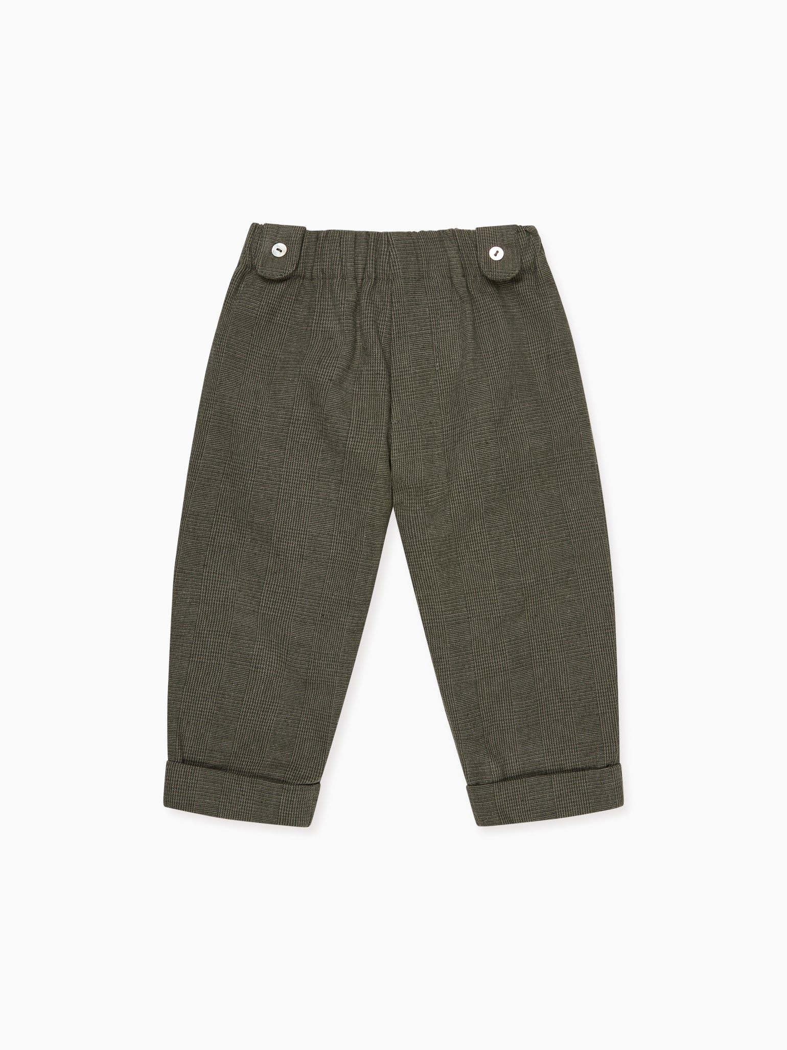 Olive Check Austen Baby Trousers
