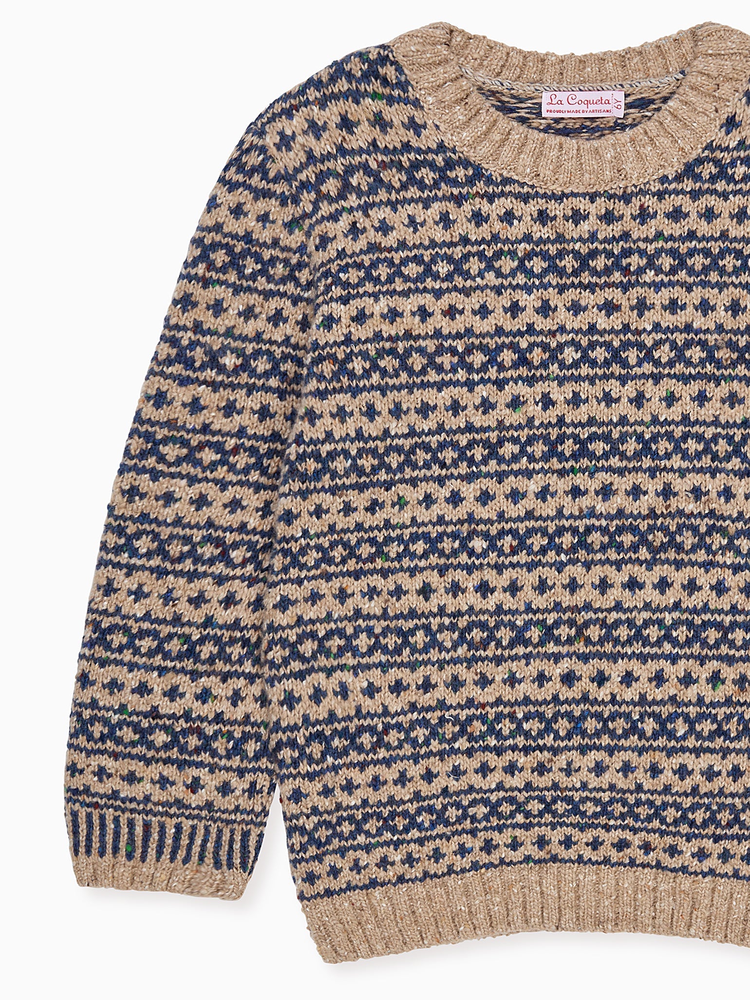 Oatmeal Austen Merino Fair Isle Kids Jumper