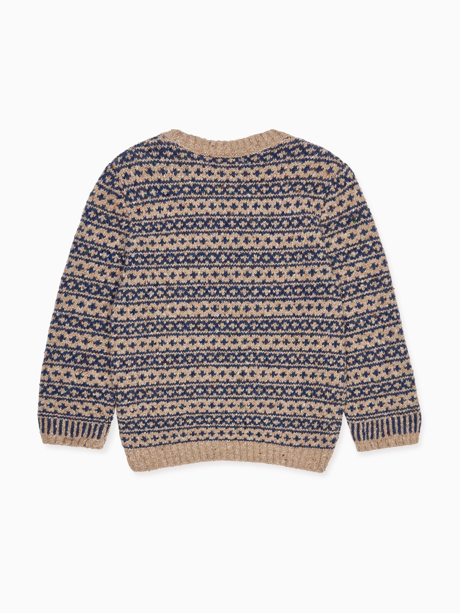 Oatmeal Austen Merino Fair Isle Kids Jumper