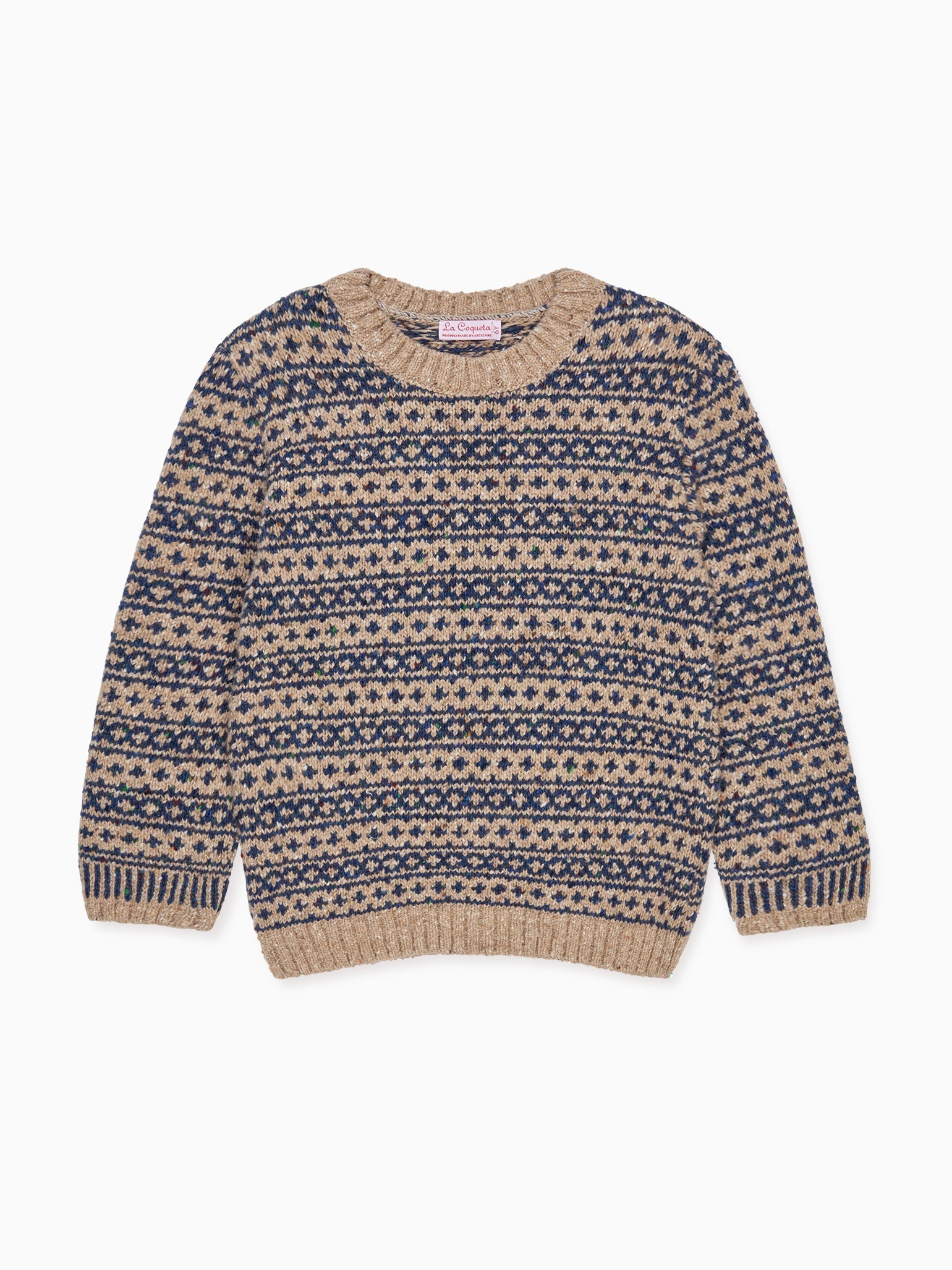 Oatmeal Austen Merino Fair Isle Kids Jumper