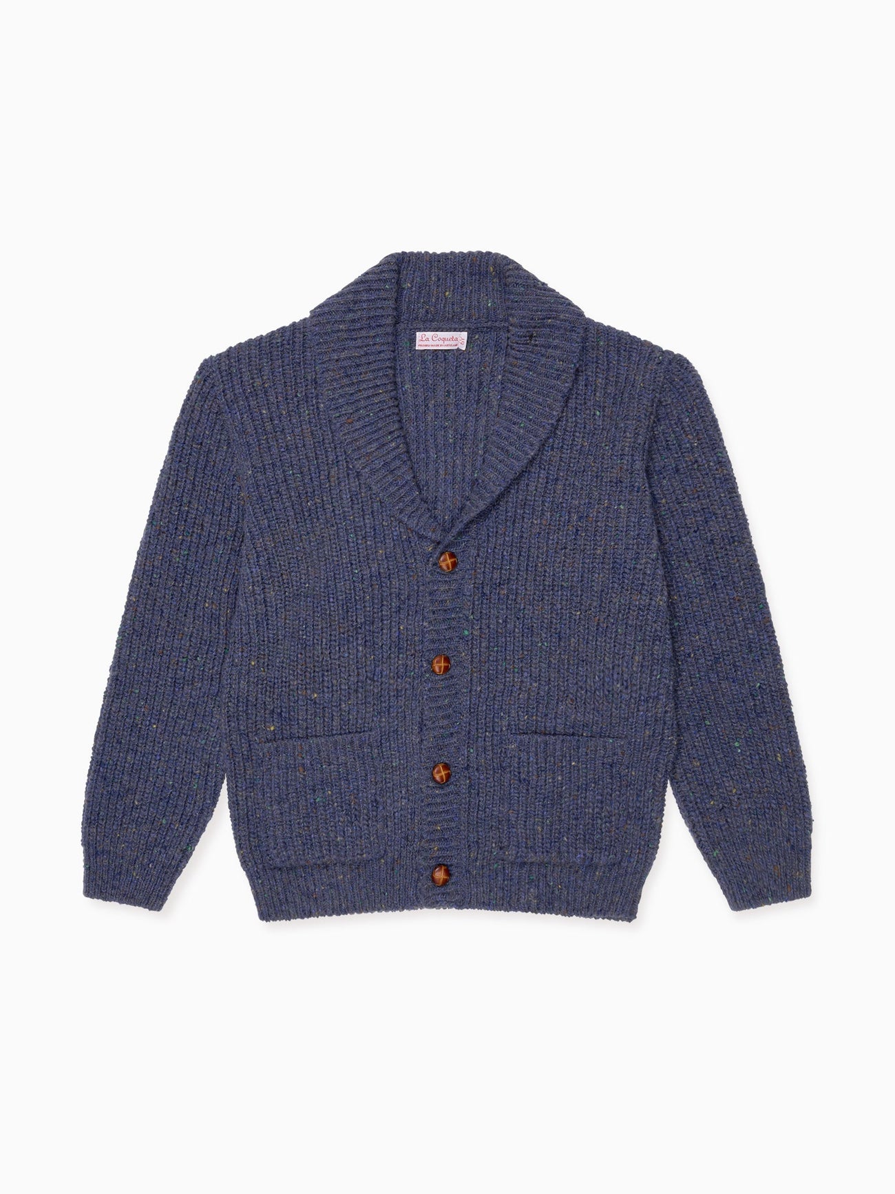 Dark Blue Axel Merino Boy Cardigan