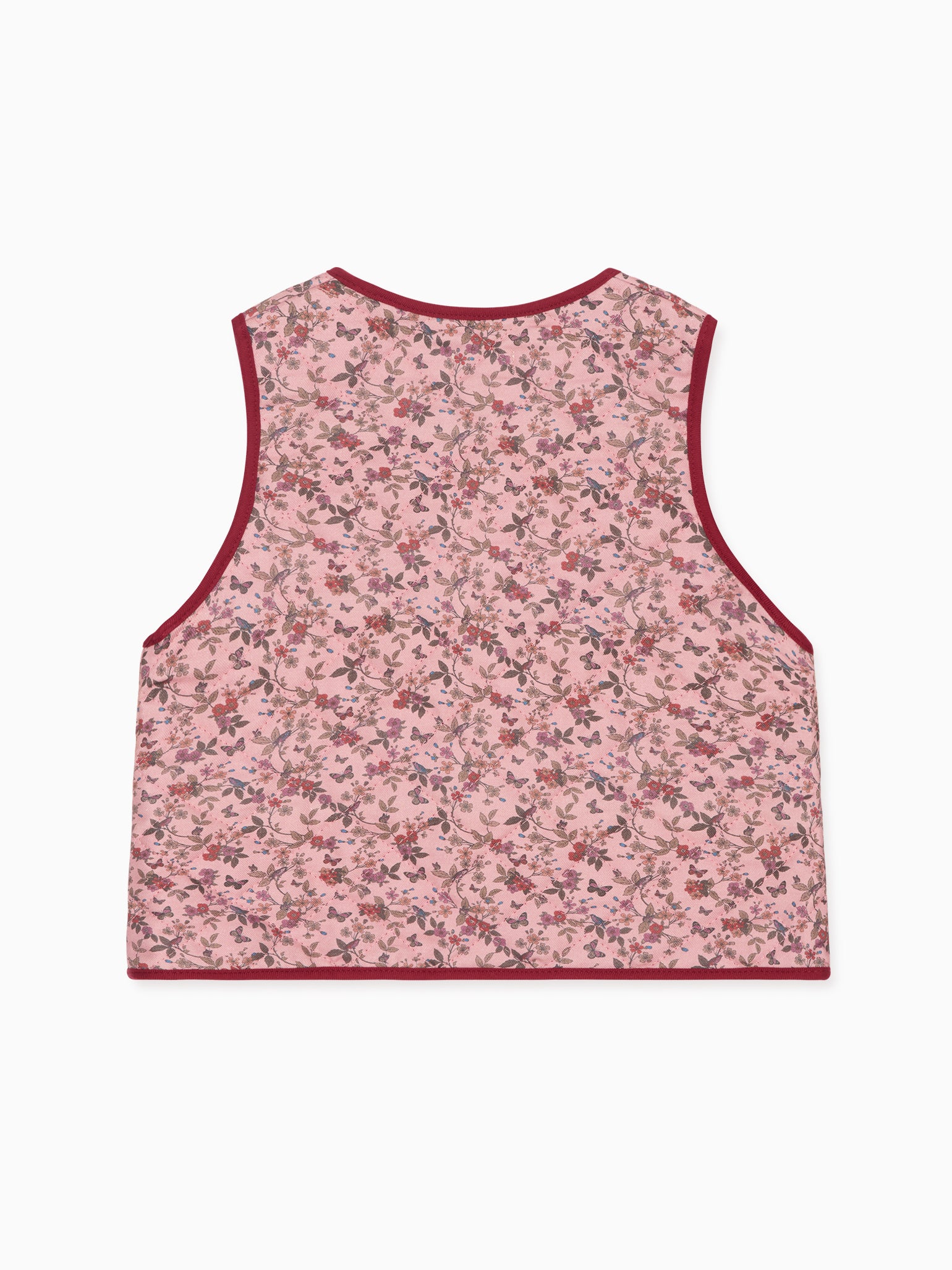Dusty Pink Floral Azari Girl Gilet