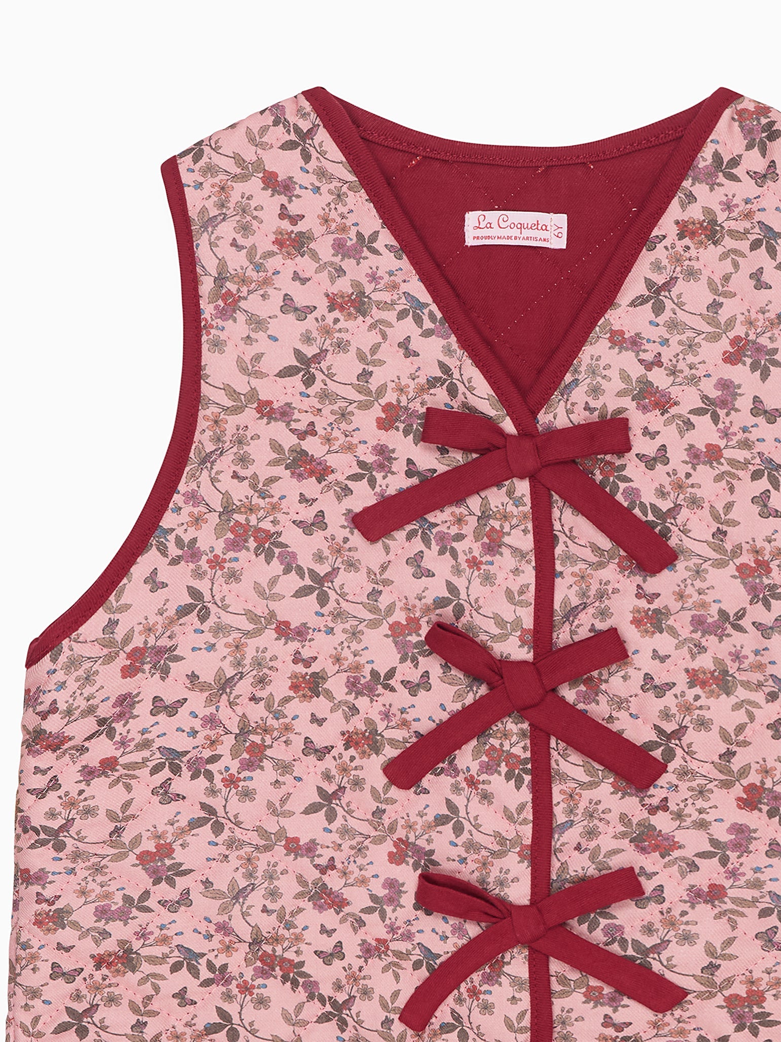 Dusty Pink Floral Azari Girl Gilet