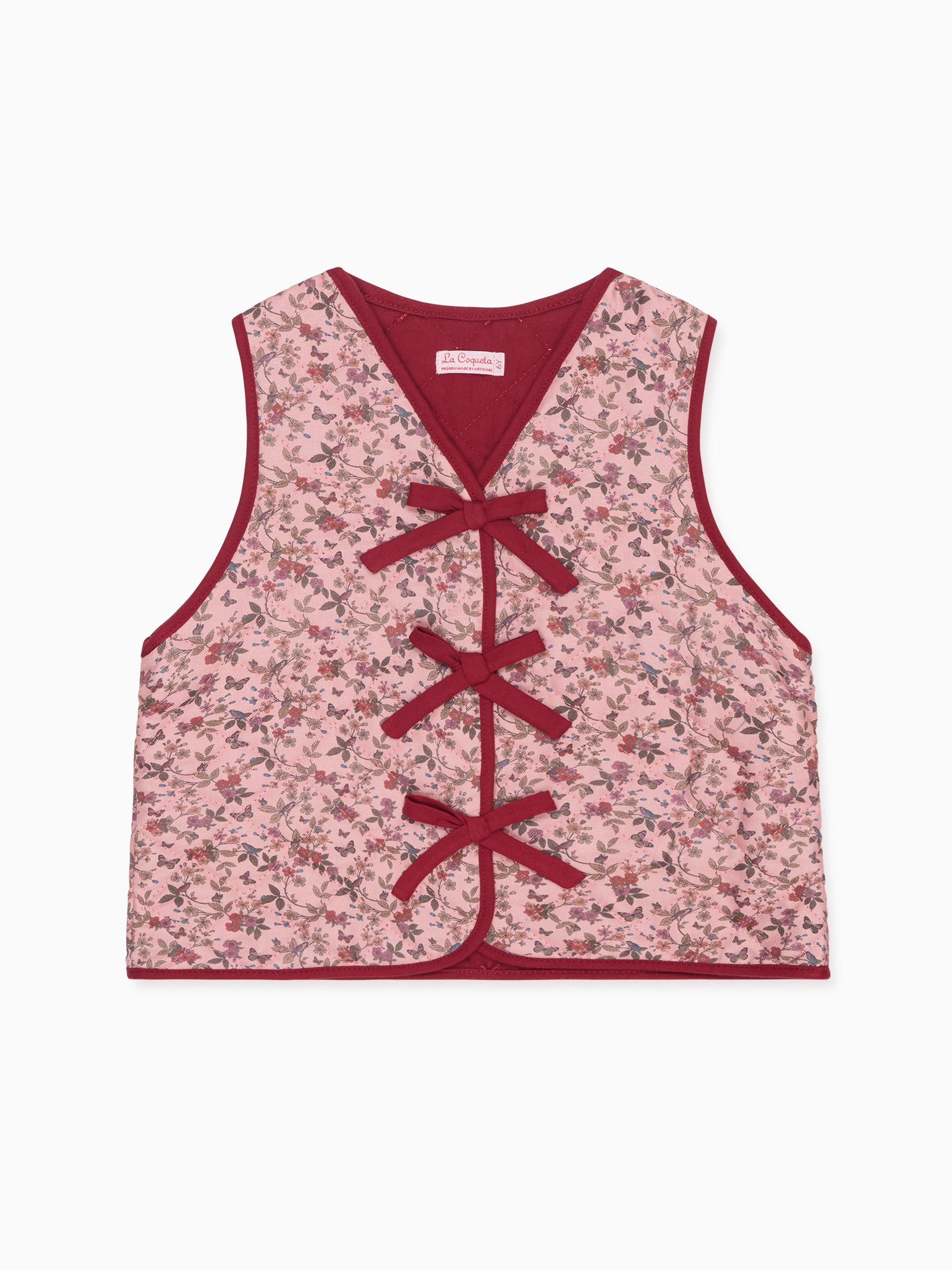 Dusty Pink Floral Azari Girl Gilet