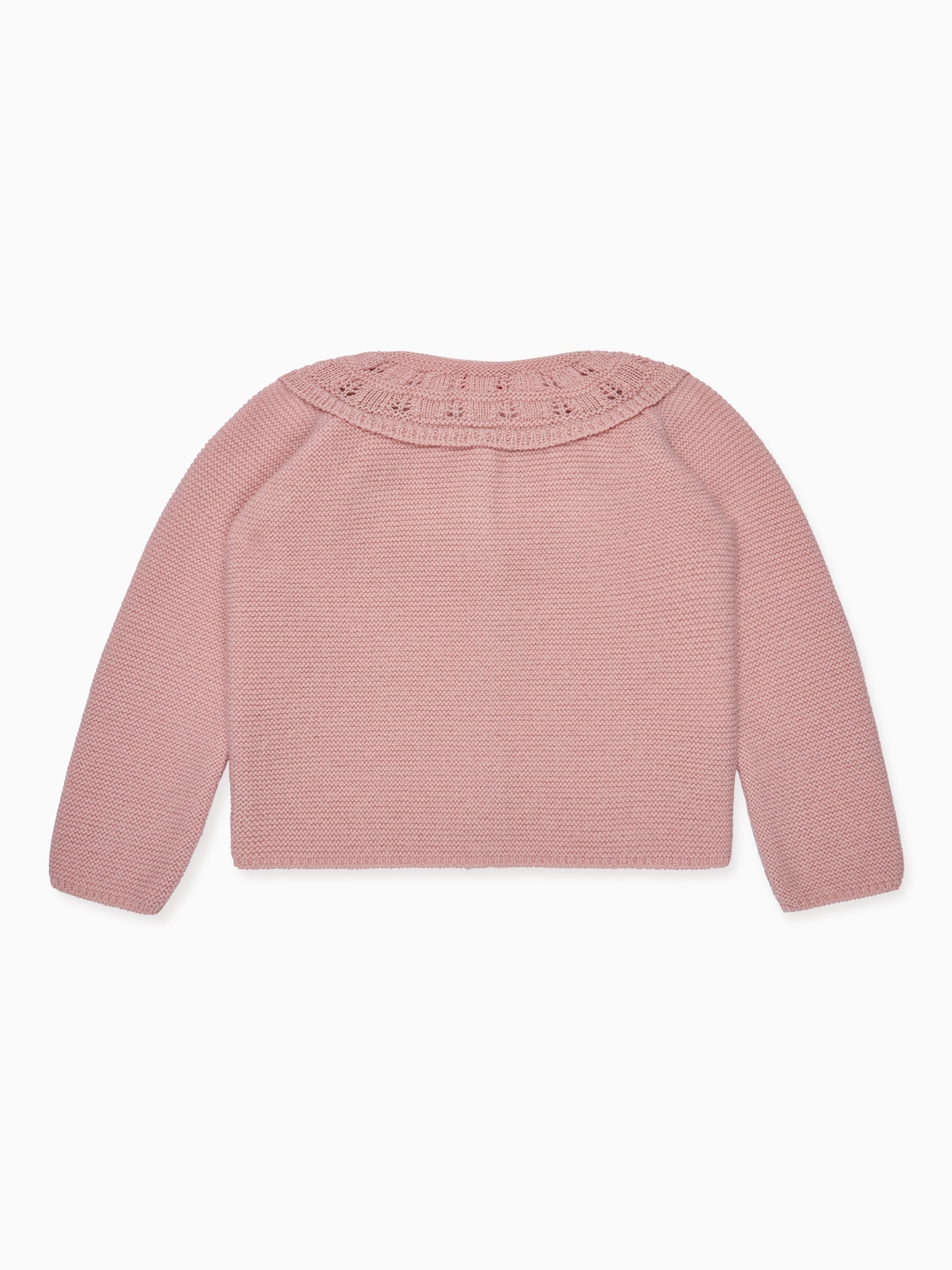 Dusty Pink Baena Merino Baby Girl Cardigan