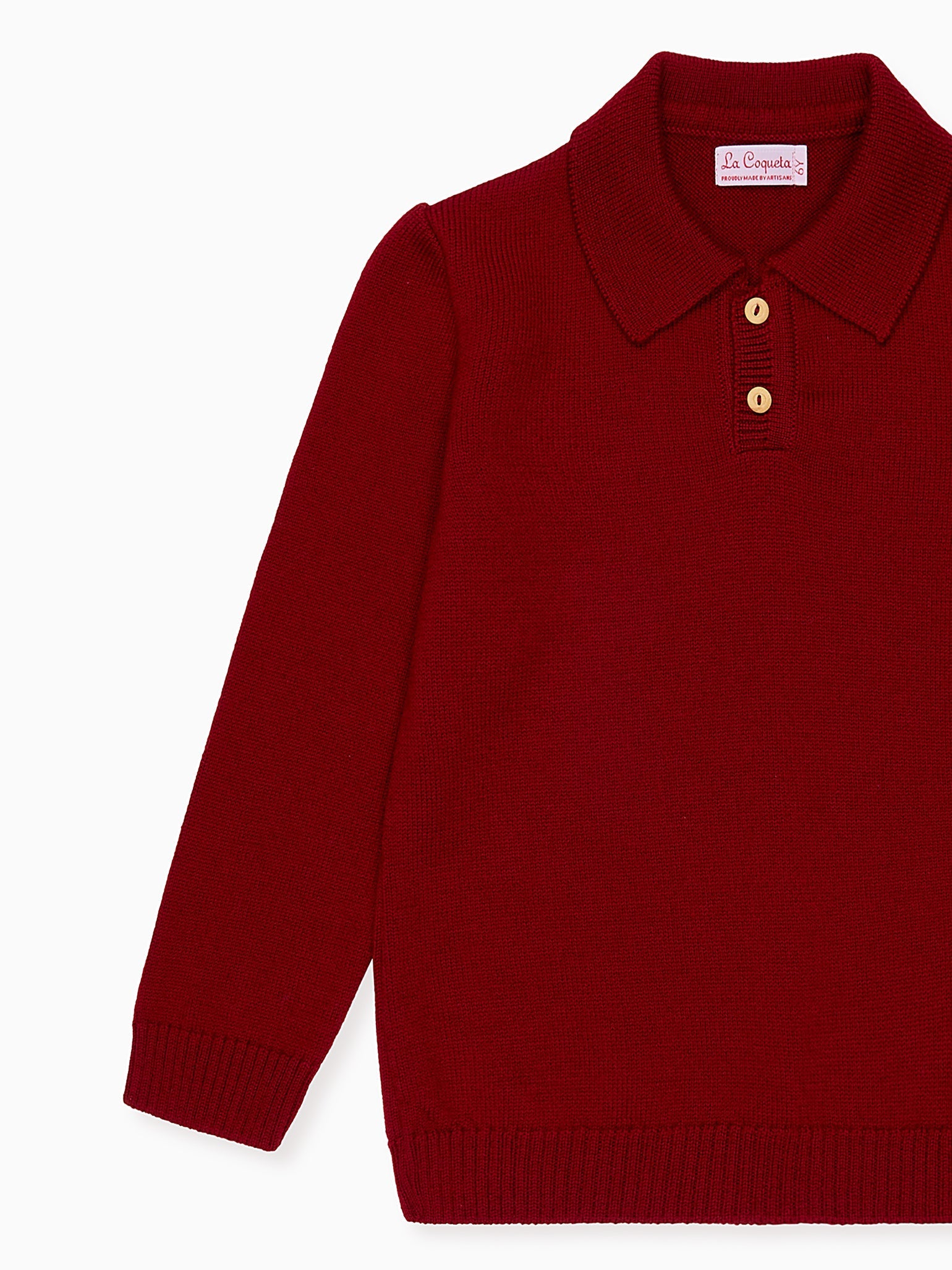 Burgundy Brio Merino Boy Jumper