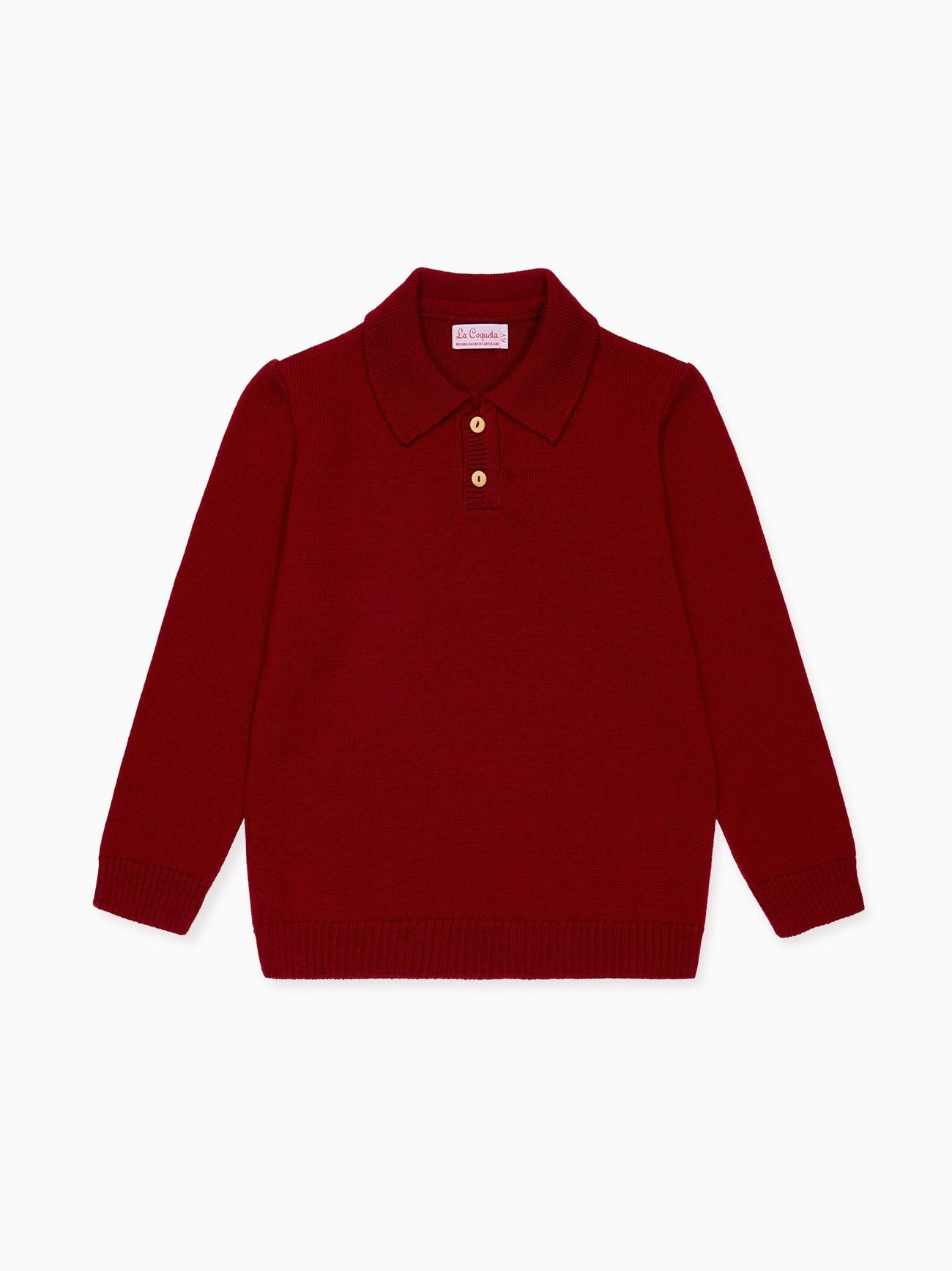 Burgundy Brio Merino Boy Jumper