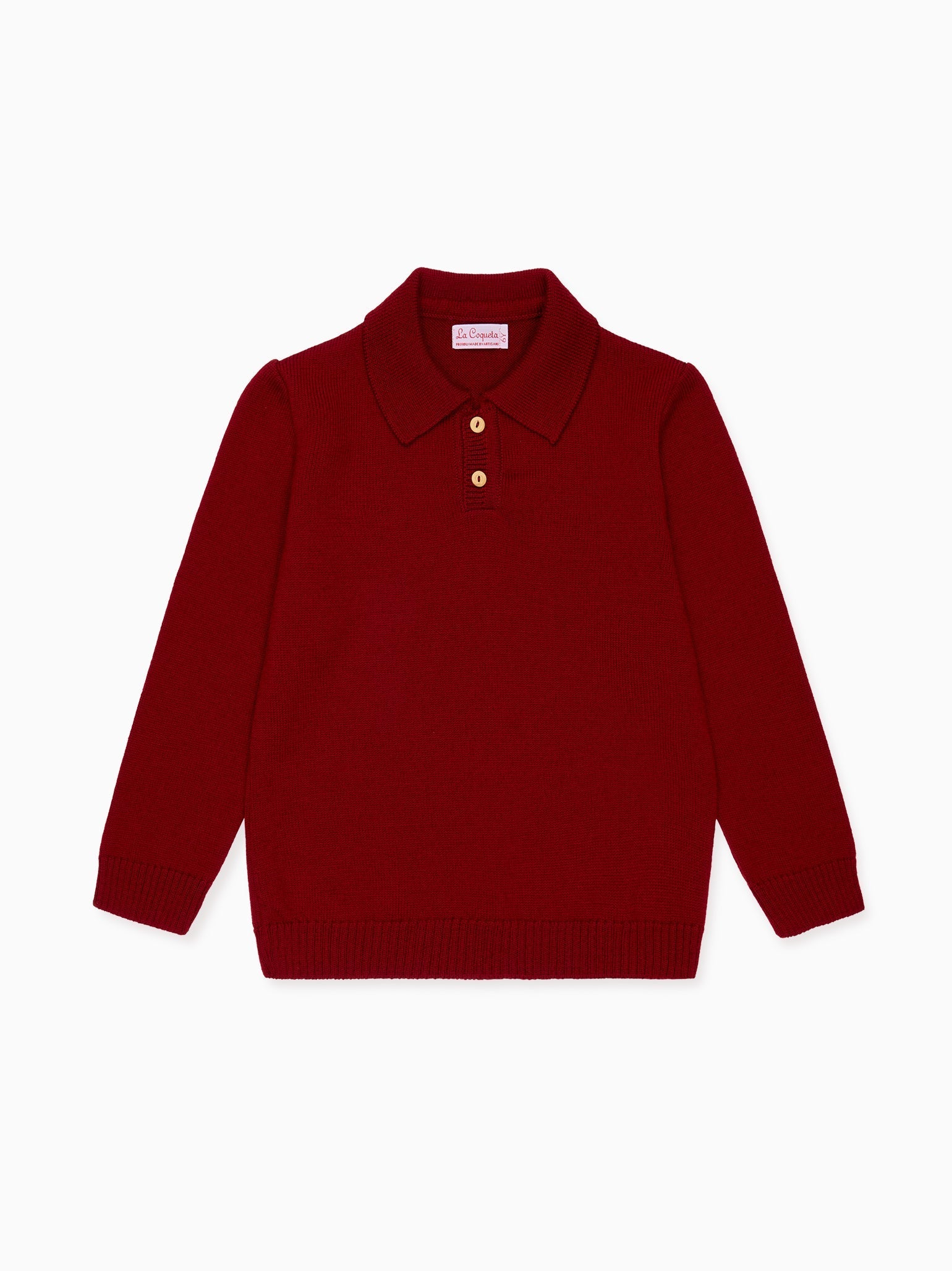 Burgundy Brio Merino Boy Jumper